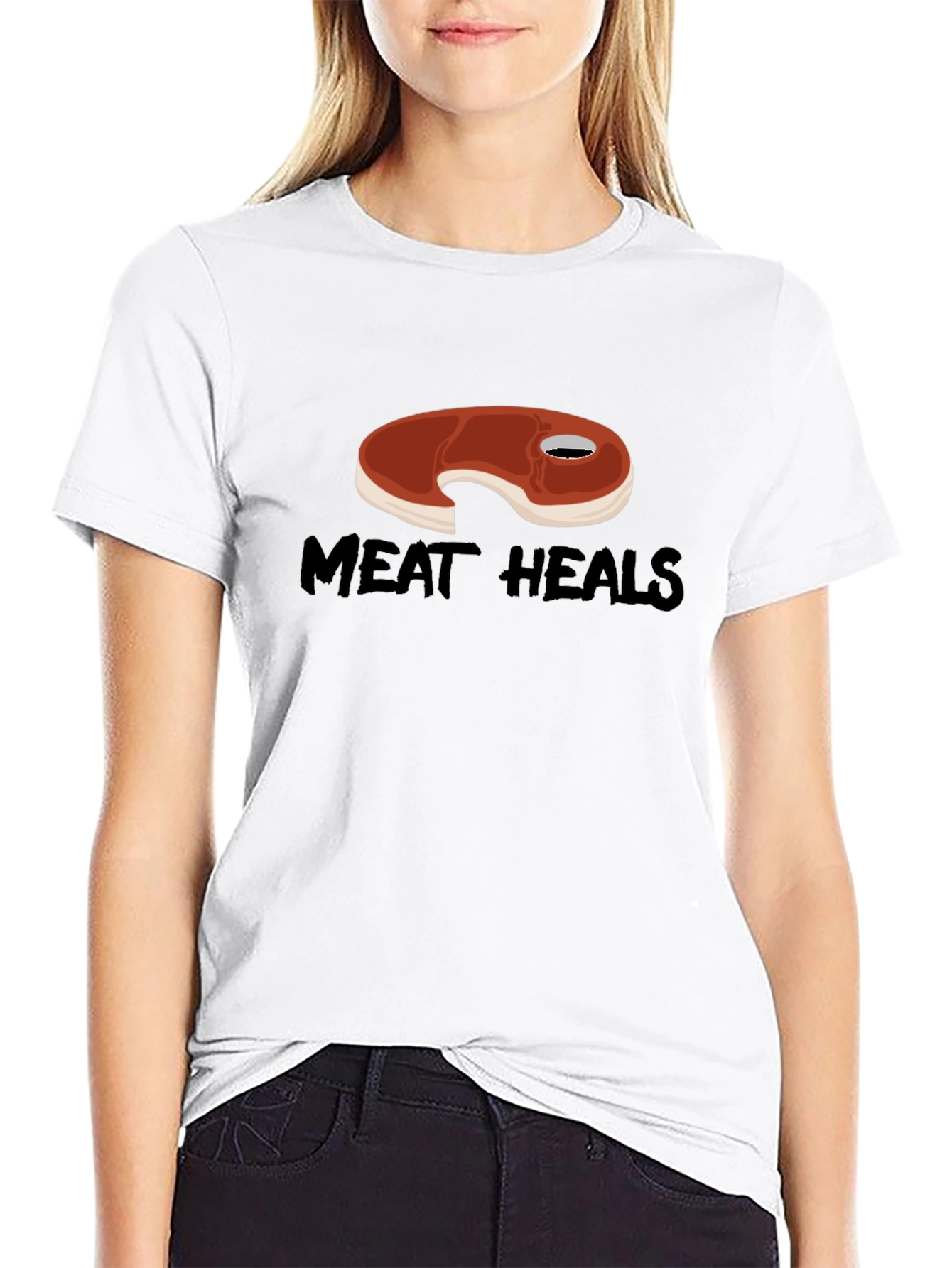 Meat Heals T-Shirt - Funny Foodie Graphic Tee