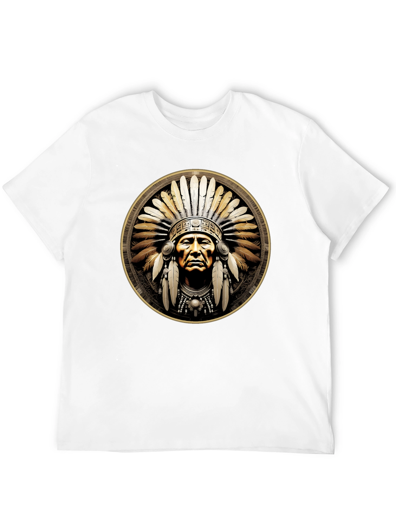 Native American Chief Graphic T-Shirt