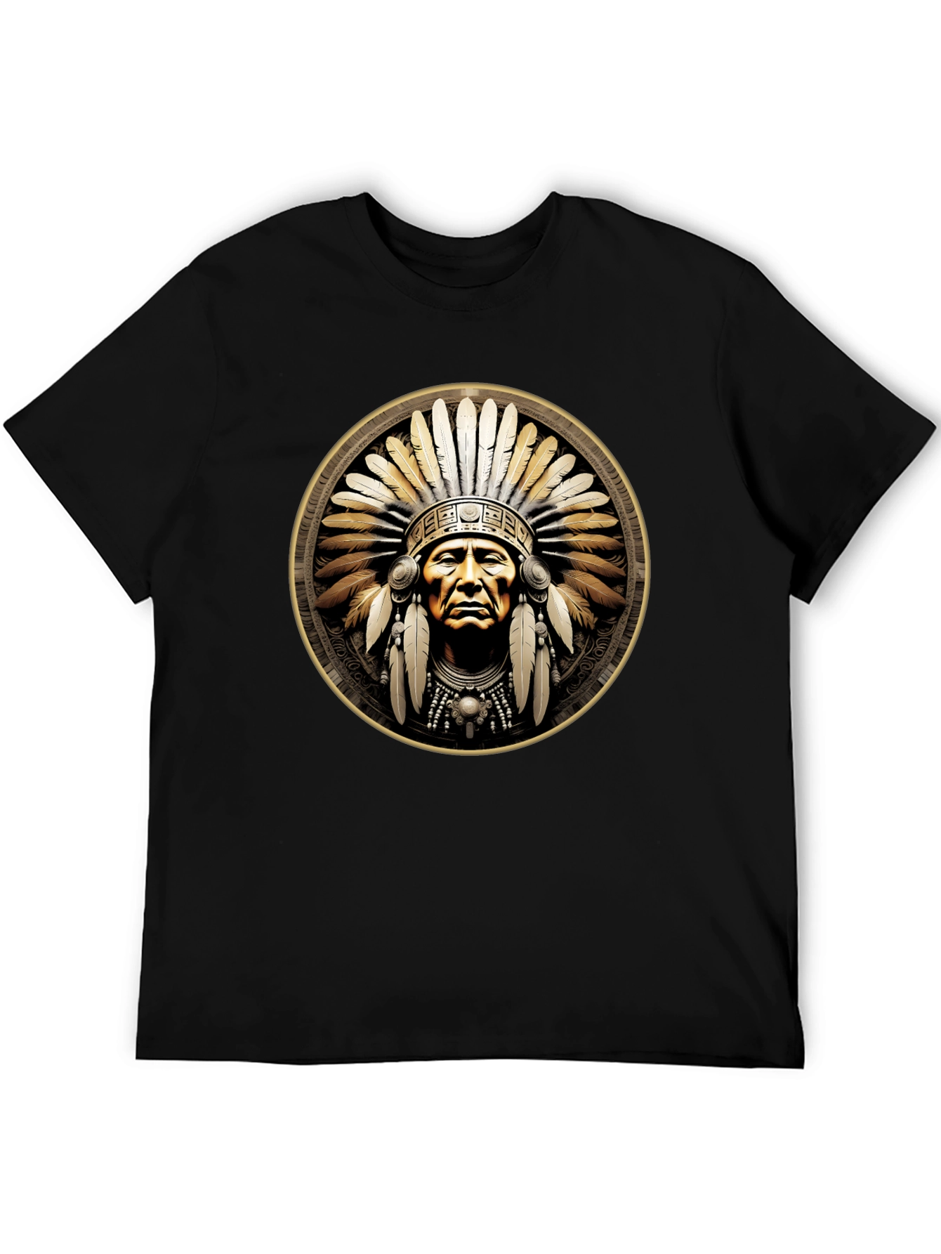 Native American Chief Graphic T-Shirt