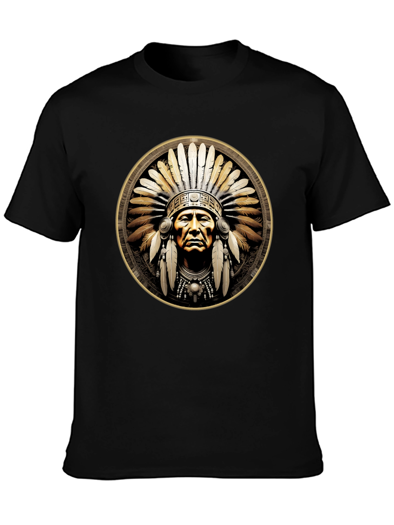 Native American Chief Graphic T-Shirt