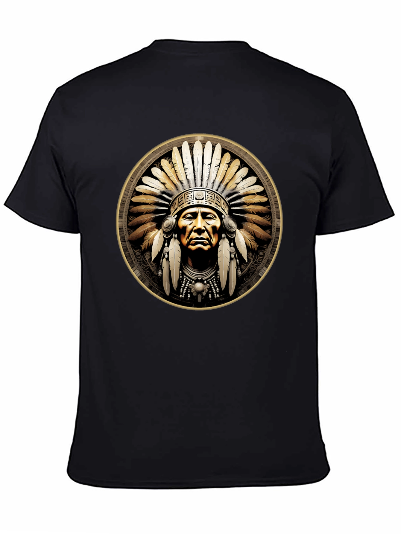 Native American Chief Graphic T-Shirt