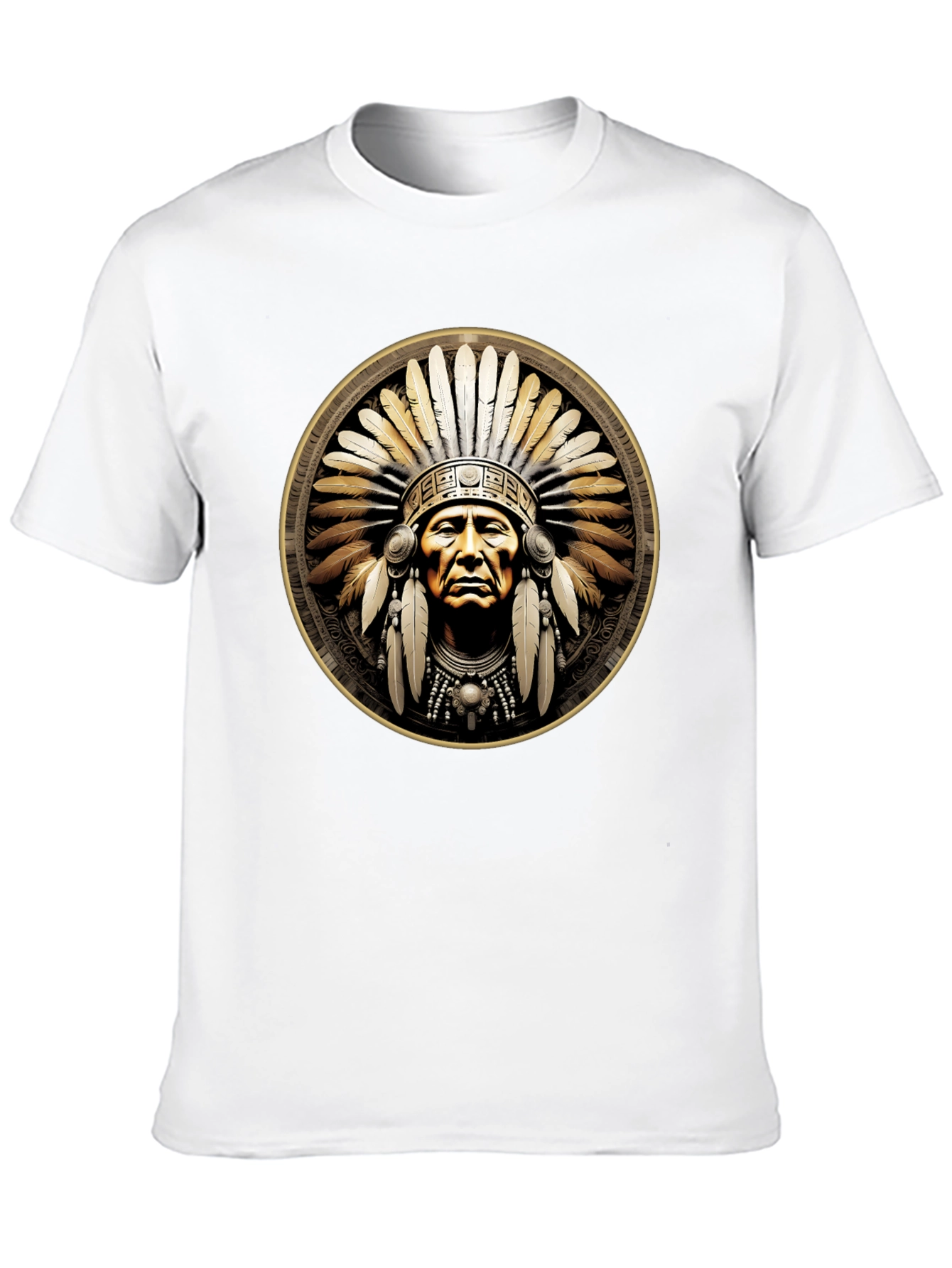 Native American Chief Graphic T-Shirt