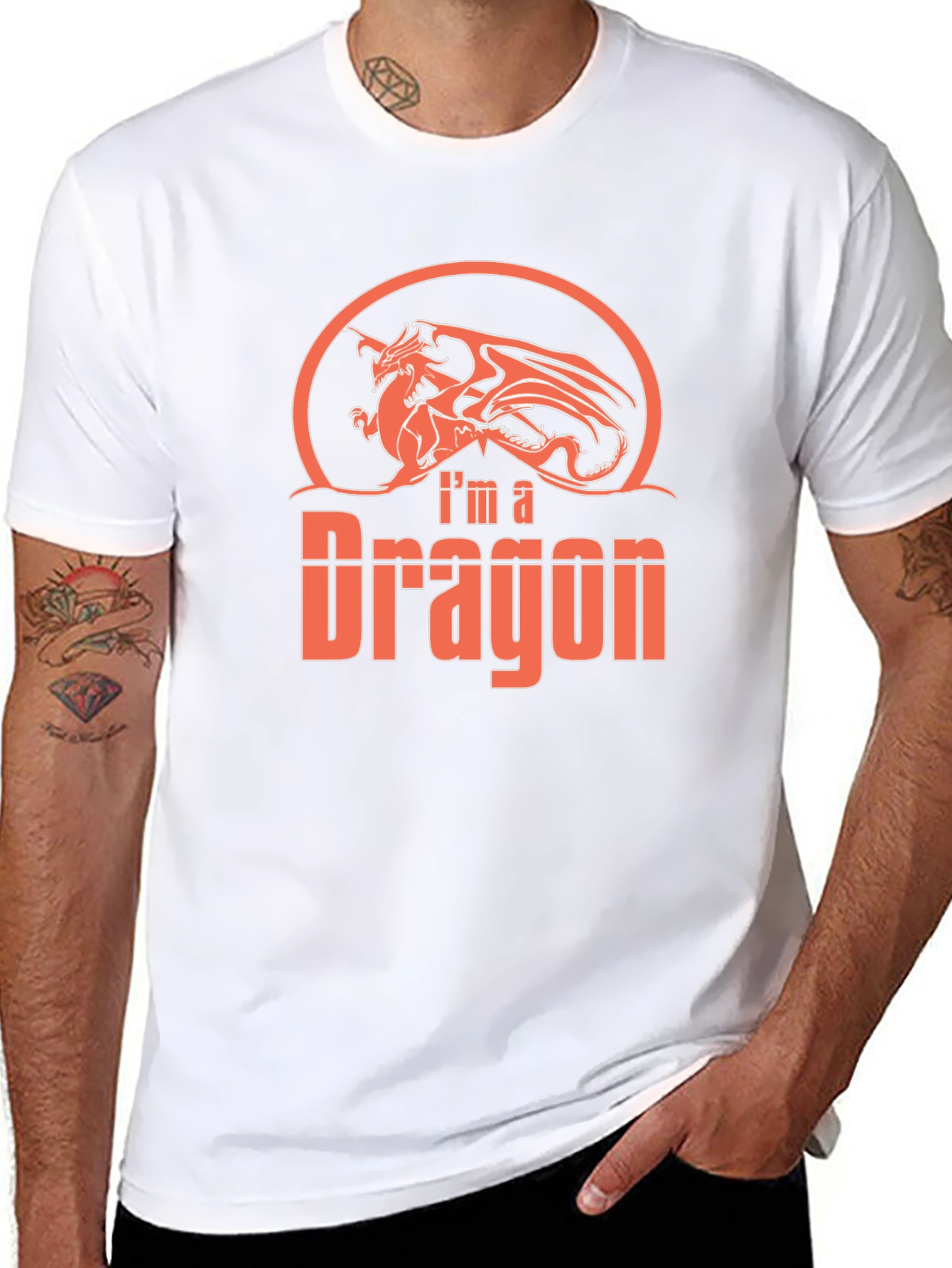 Im a Dragon Graphic Tee - Black