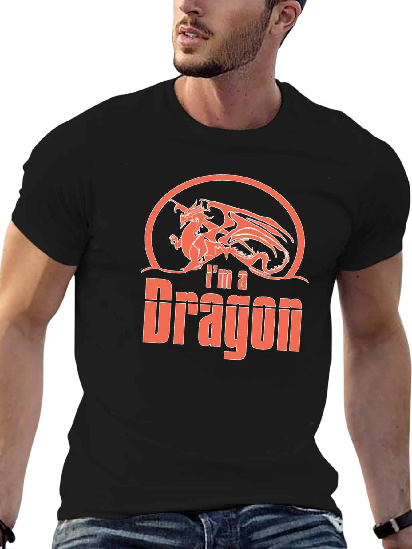 Im a Dragon Graphic Tee - Black