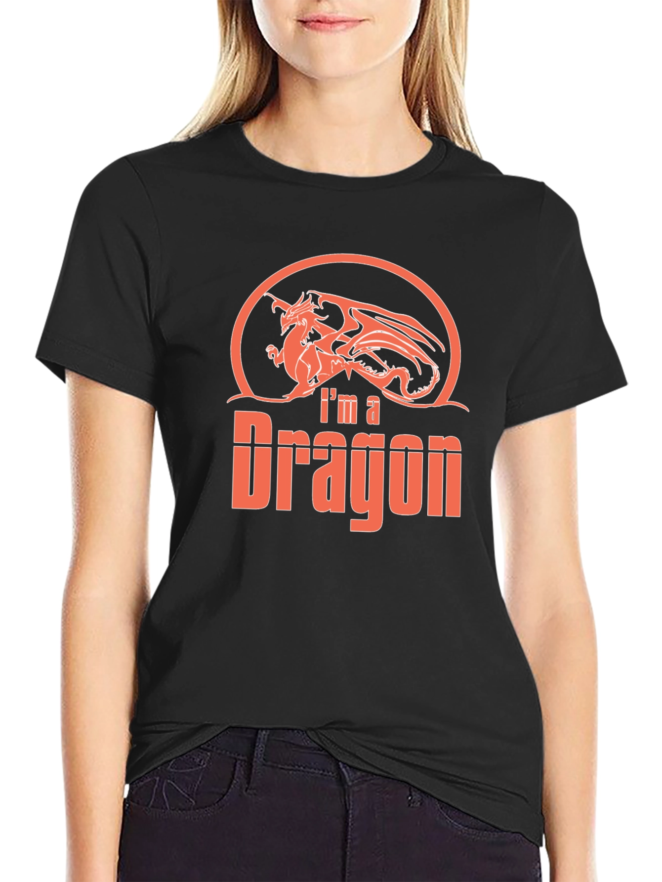 Im a Dragon Graphic Tee - Black