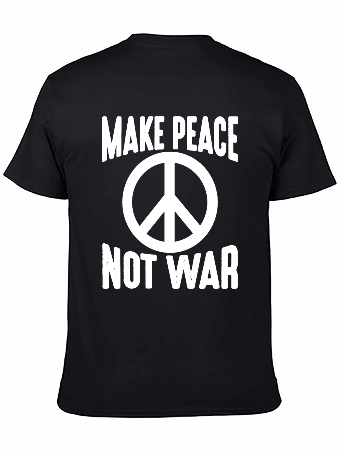 Make Peace Not War Graphic T-Shirt - Black