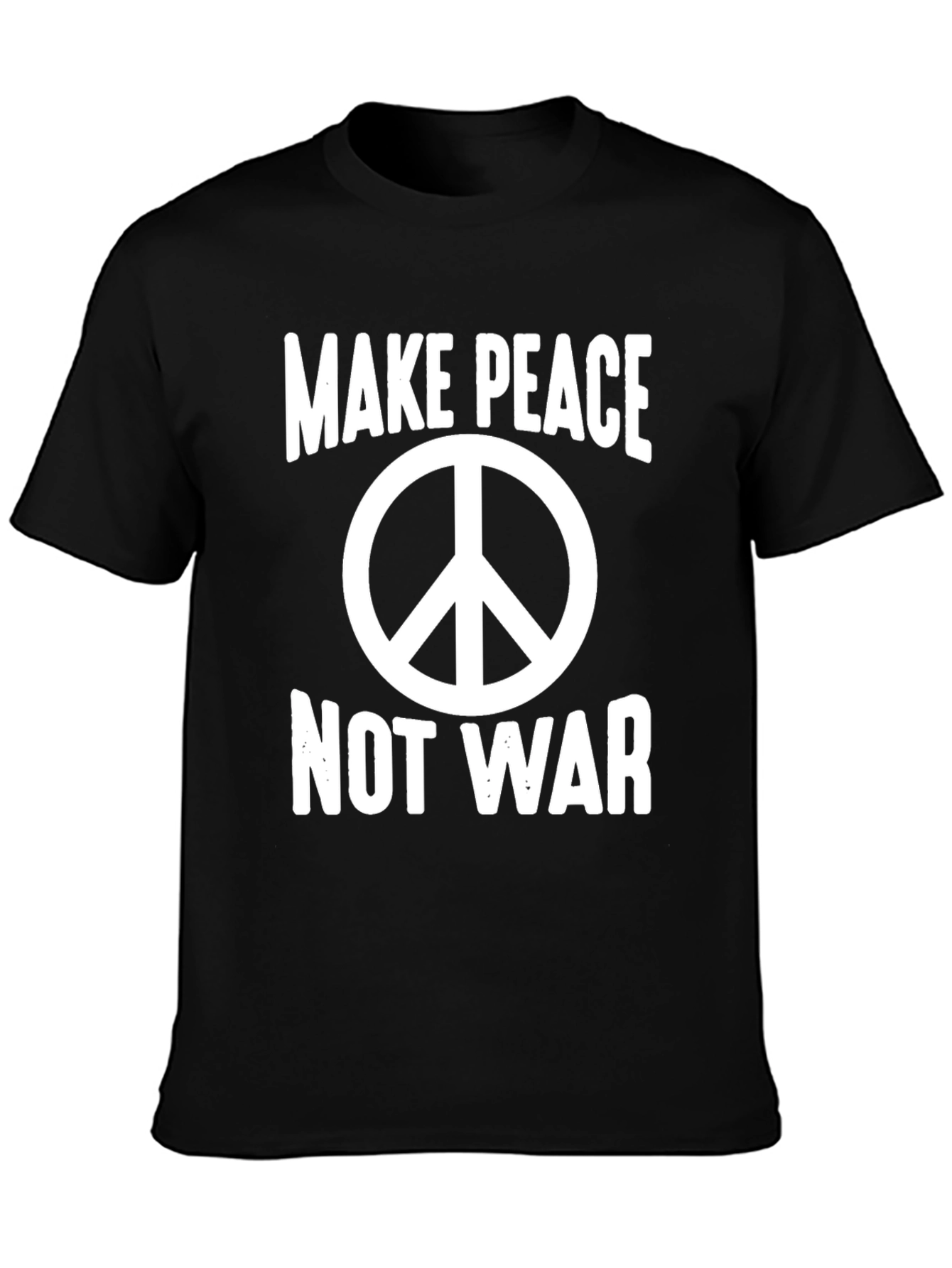 Make Peace Not War Graphic T-Shirt - Black