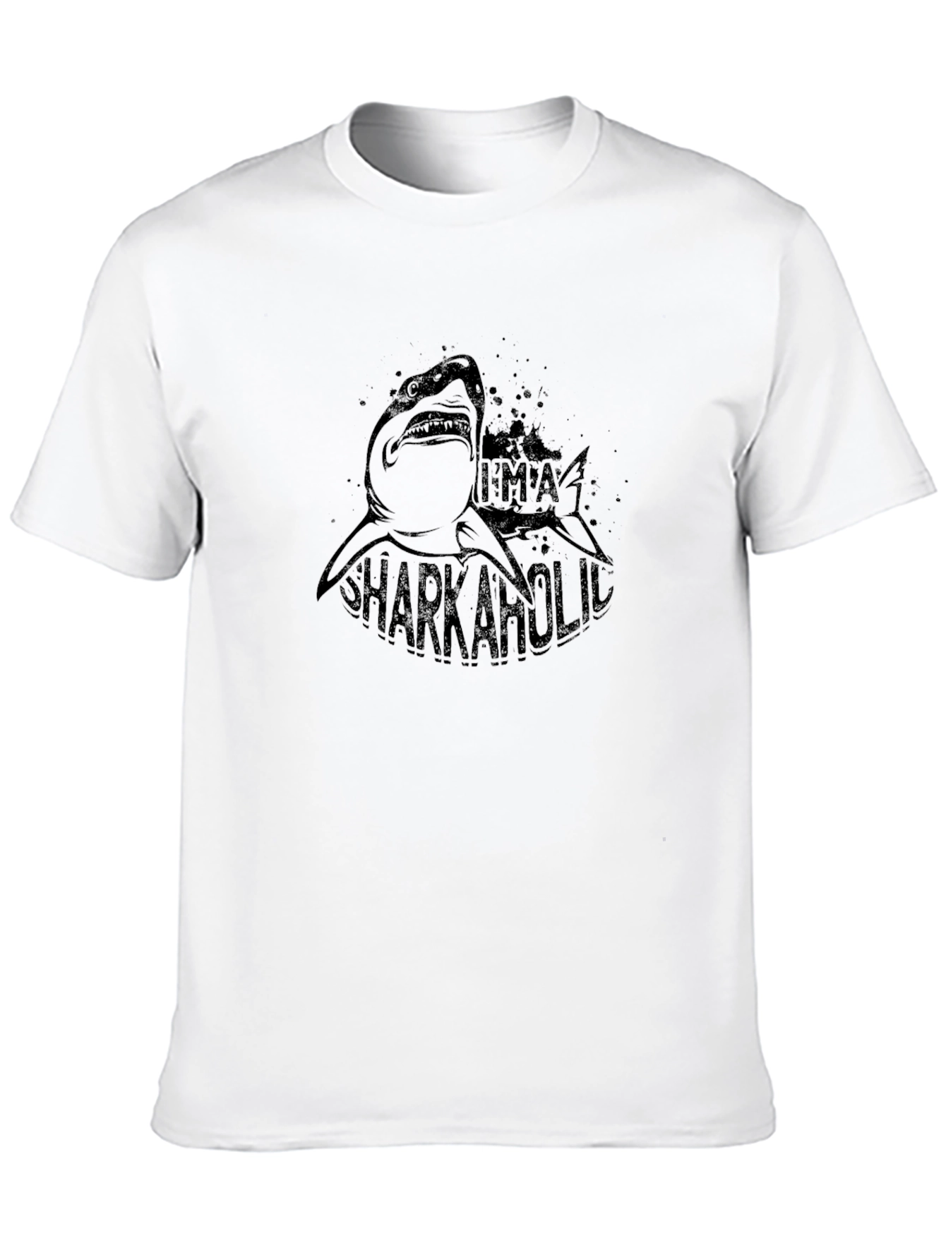 Sharkaholic Graphic Print Tee