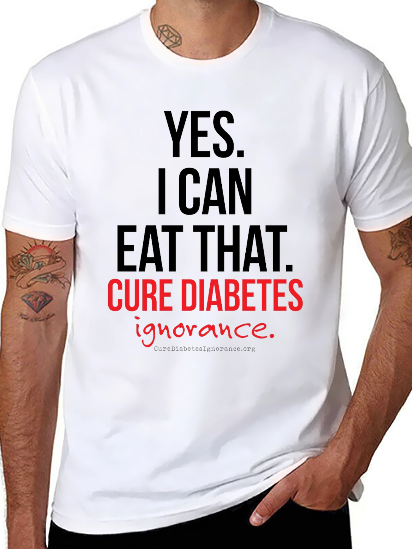 Cure Diabetes Ignorance Graphic T-Shirt