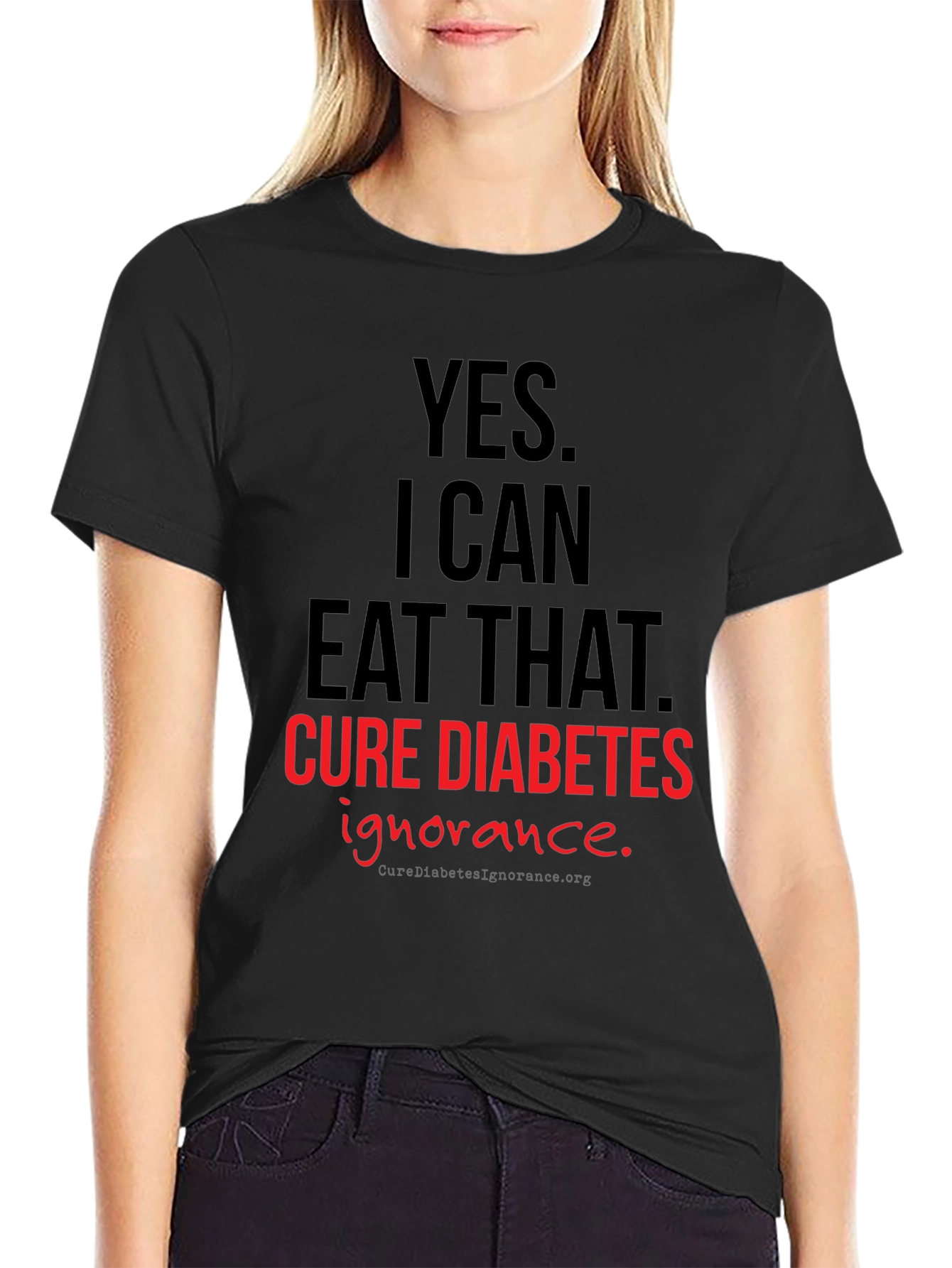 Cure Diabetes Ignorance Graphic T-Shirt