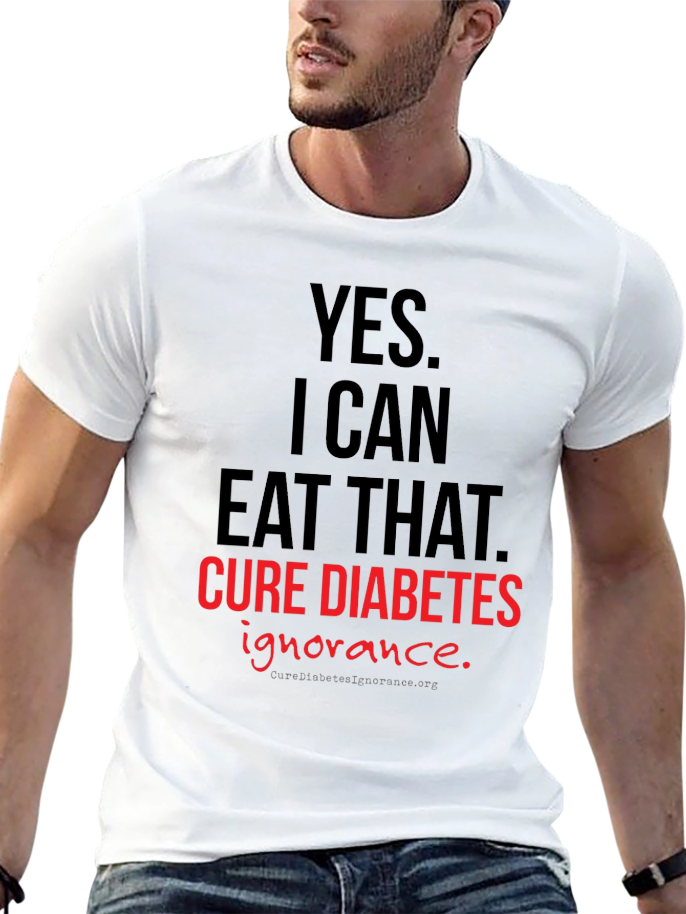 Cure Diabetes Ignorance Graphic T-Shirt