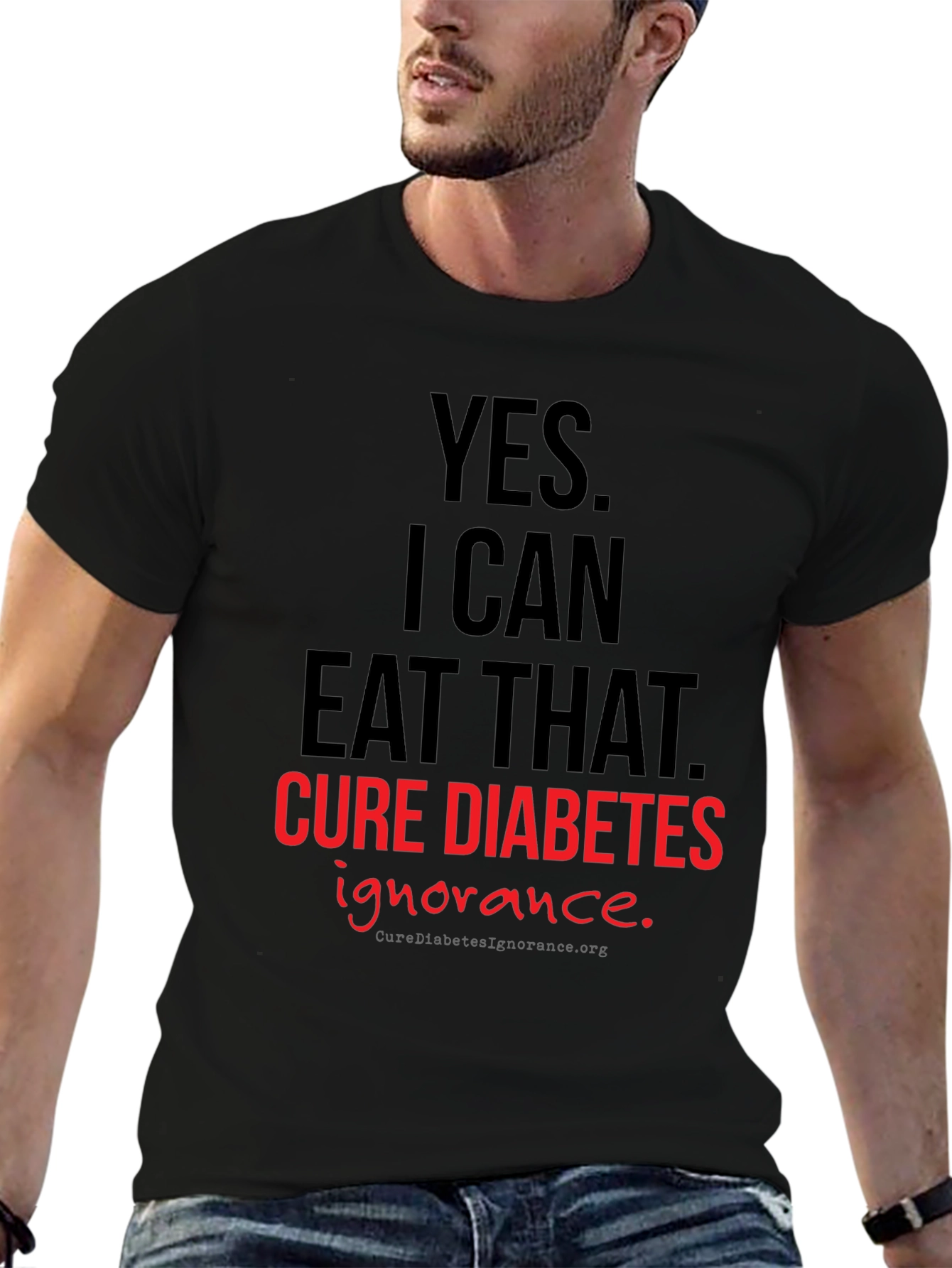 Cure Diabetes Ignorance Graphic T-Shirt