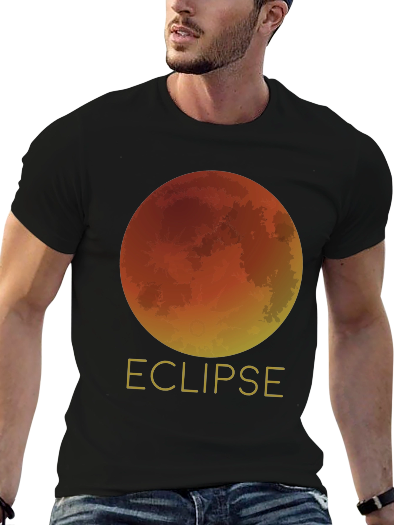 Eclipse Graphic Tee - Black Cotton Blend