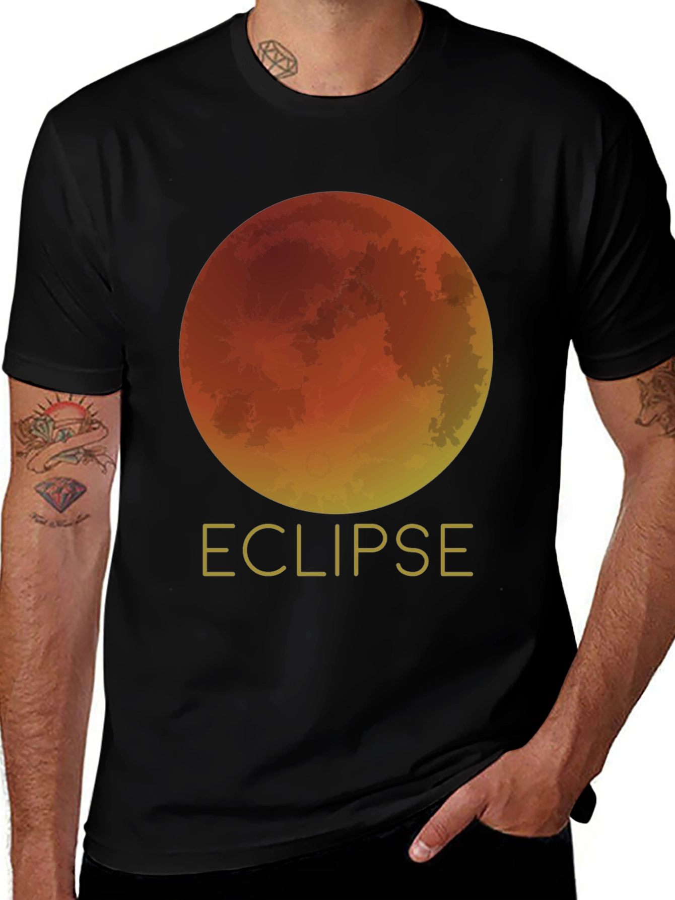 Eclipse Graphic Tee - Black Cotton Blend