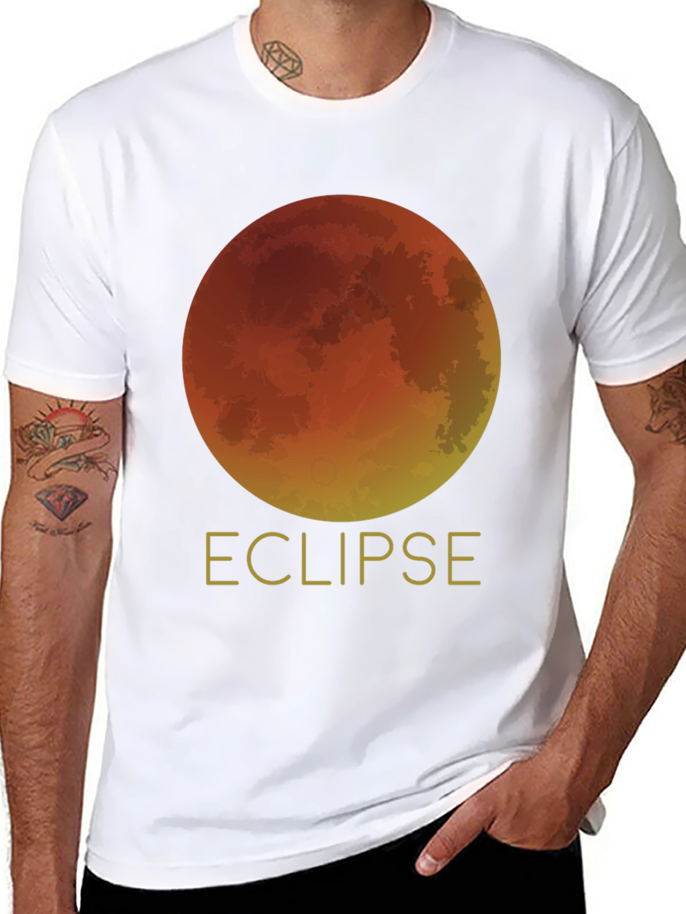 Eclipse Graphic Tee - Black Cotton Blend