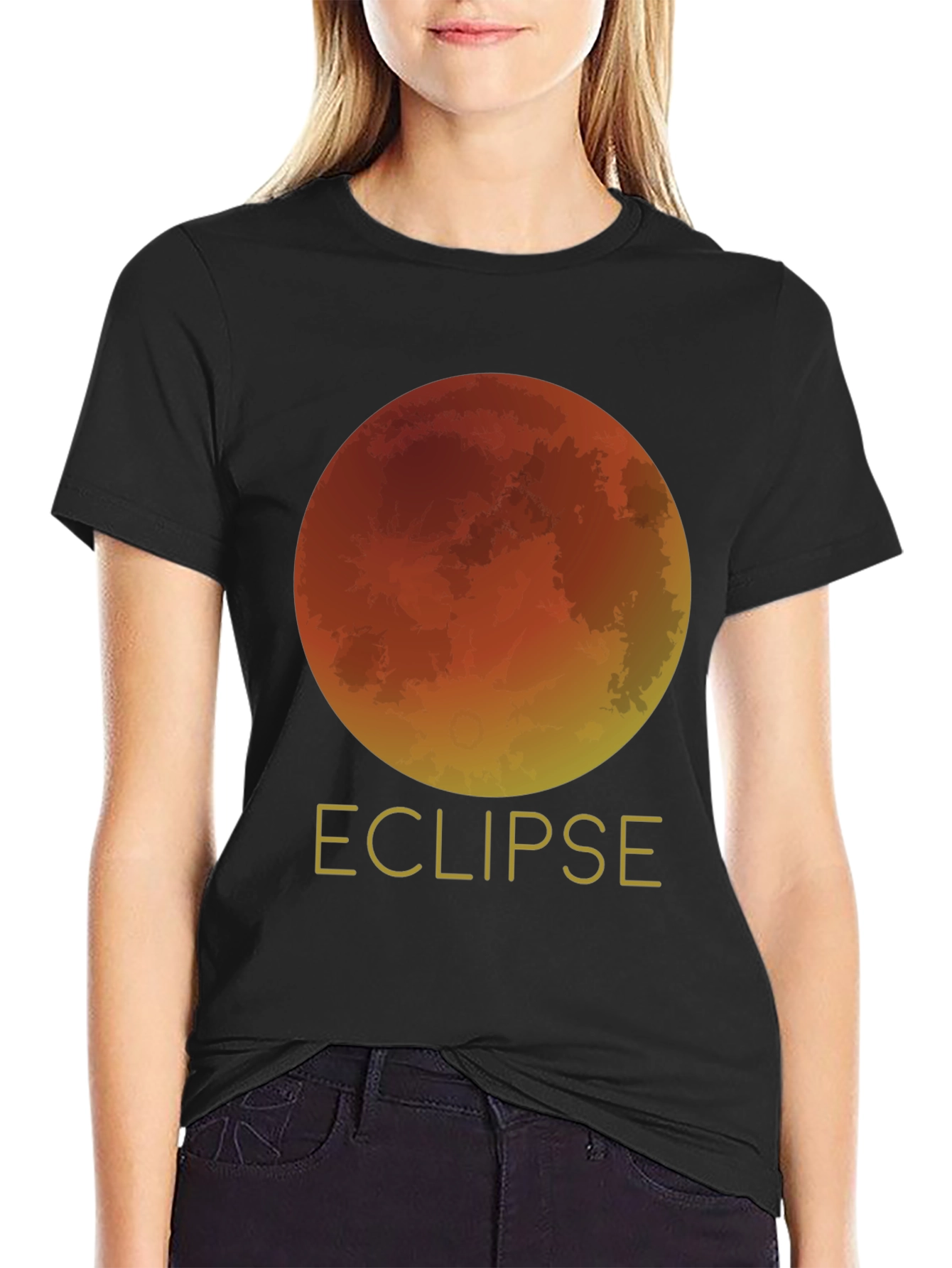 Eclipse Graphic Tee - Black Cotton Blend