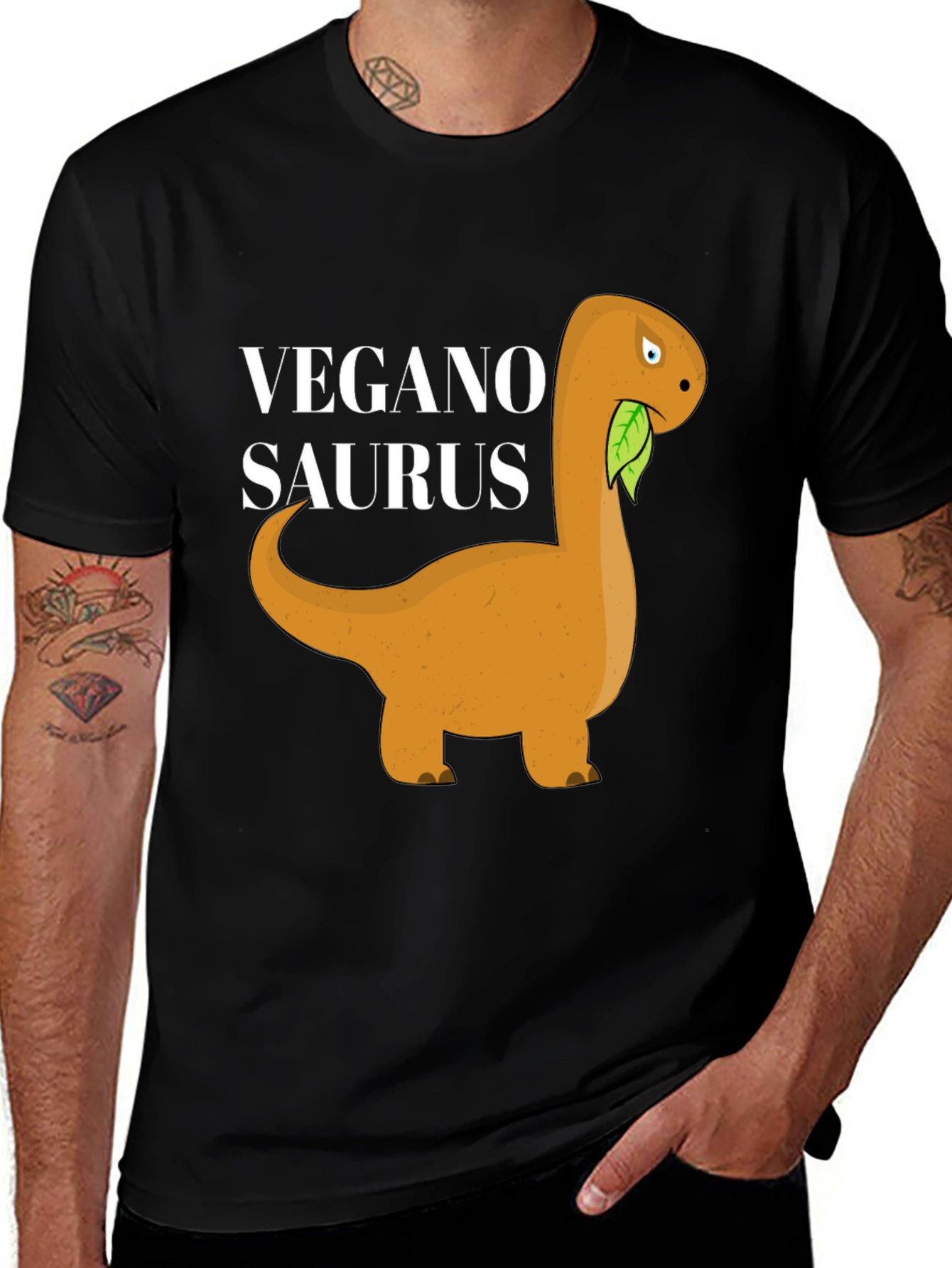 Vegan-o-Saurus Black T-Shirt