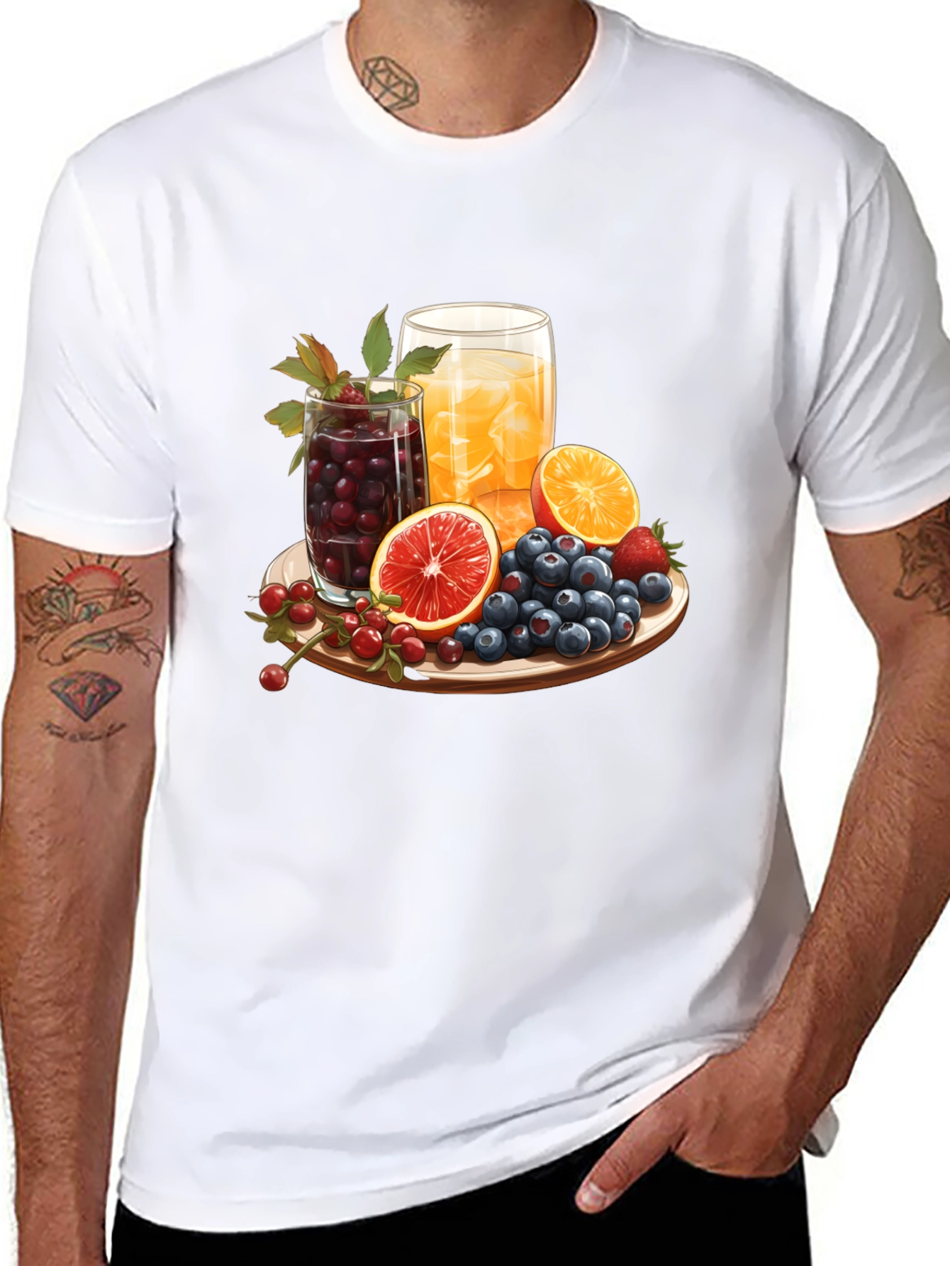 Fruit Platter Graphic Tee - Refreshing Summer Style