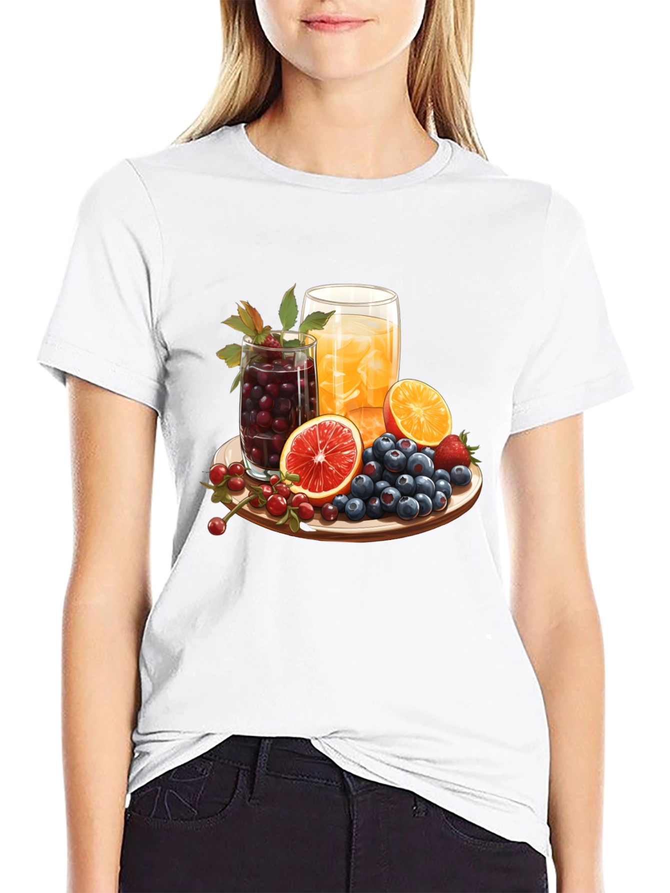Fruit Platter Graphic Tee - Refreshing Summer Style