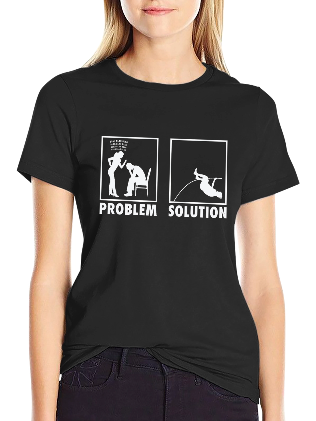 Problem Solution T-Shirt Funny Pole Vault Design
