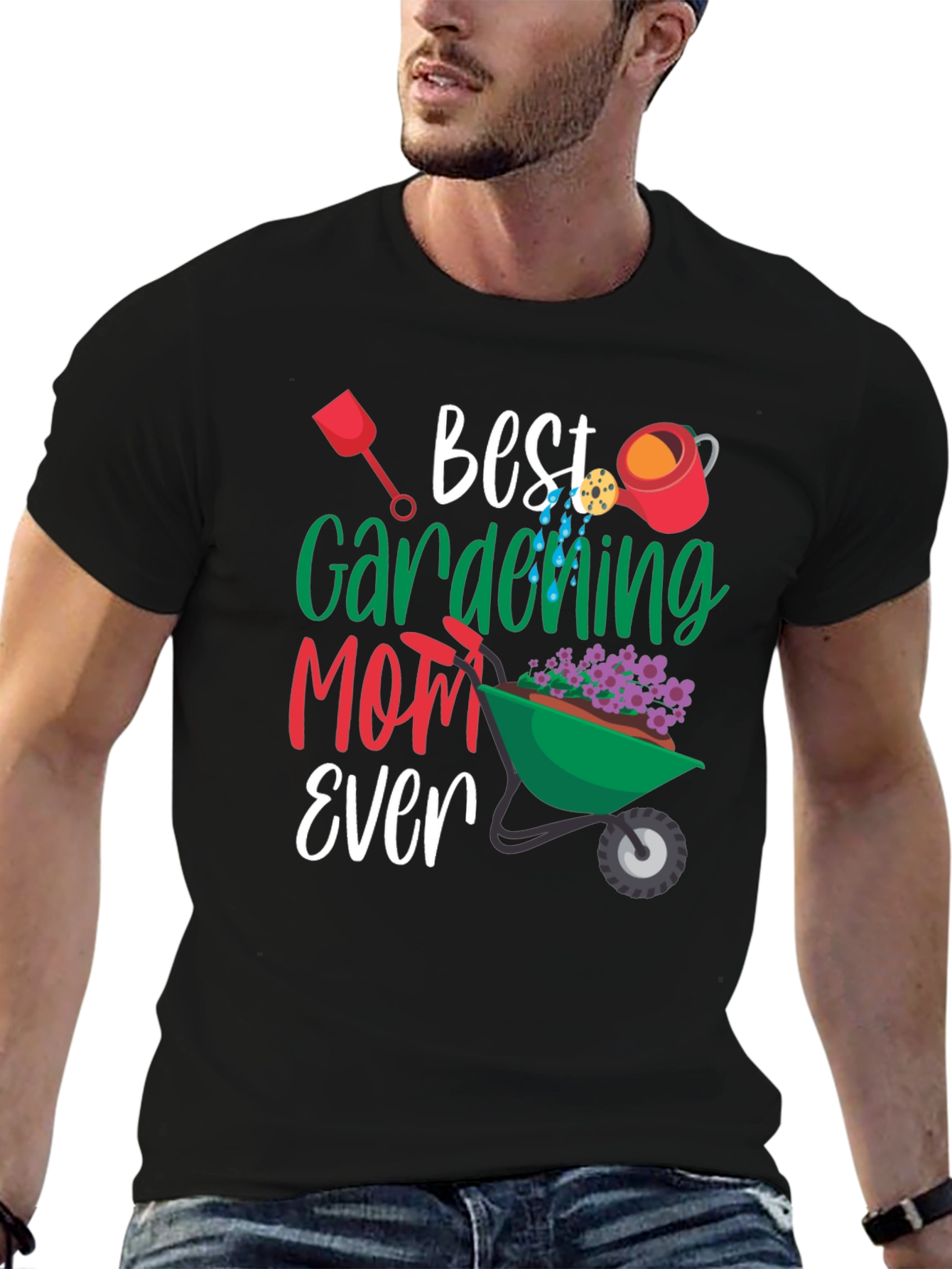 Best Gardening Mom Ever T-Shirt Floral Design