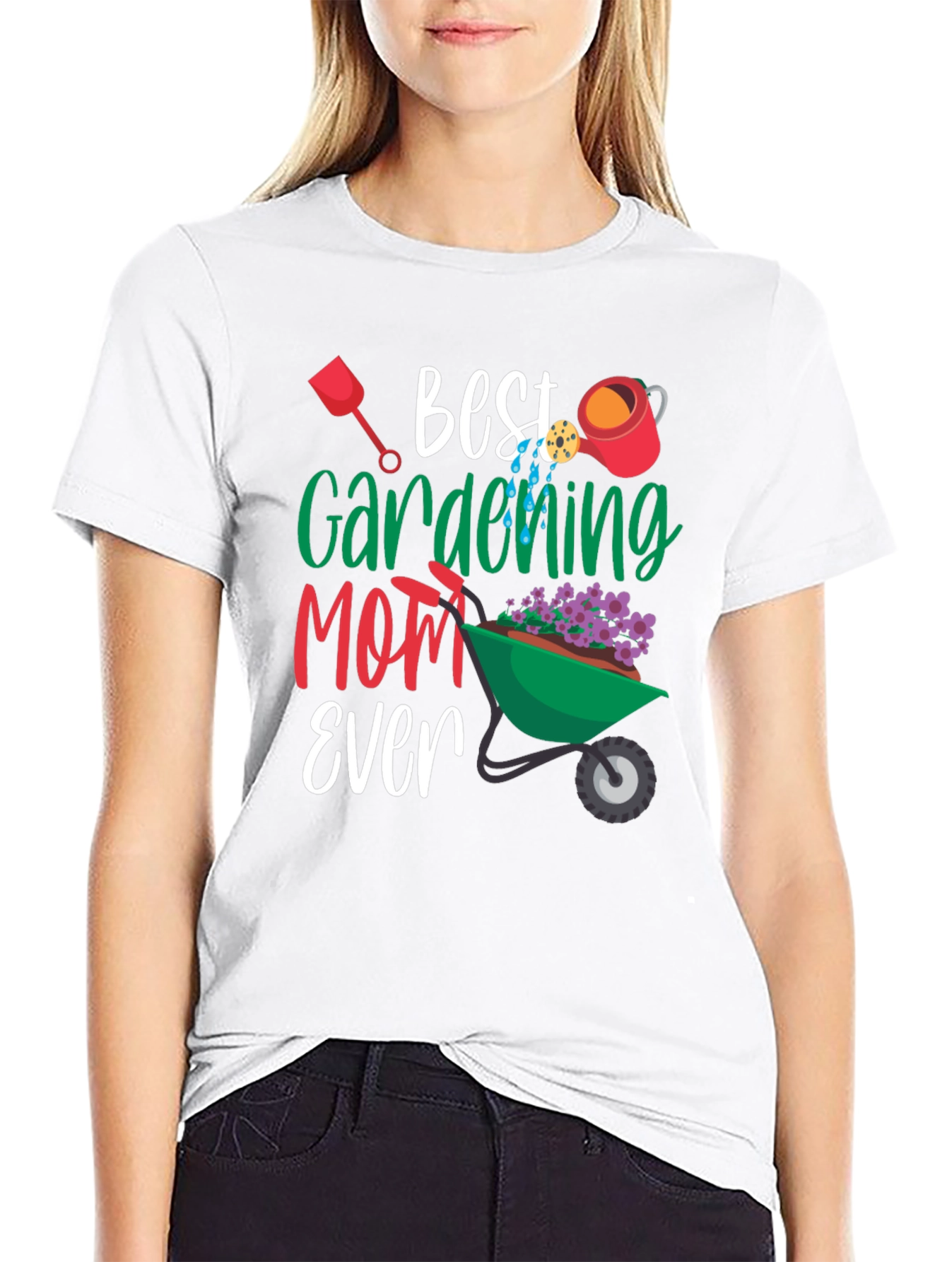 Best Gardening Mom Ever T-Shirt Floral Design