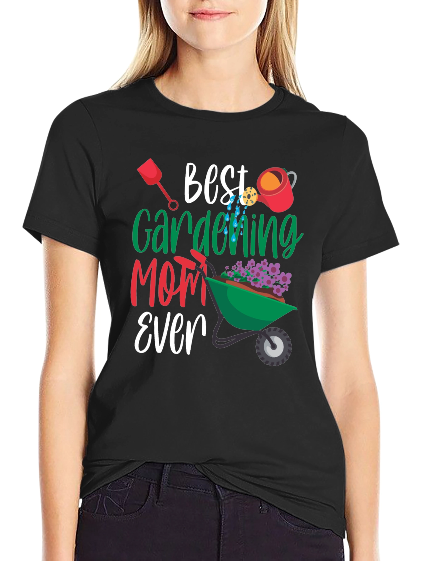 Best Gardening Mom Ever T-Shirt Floral Design