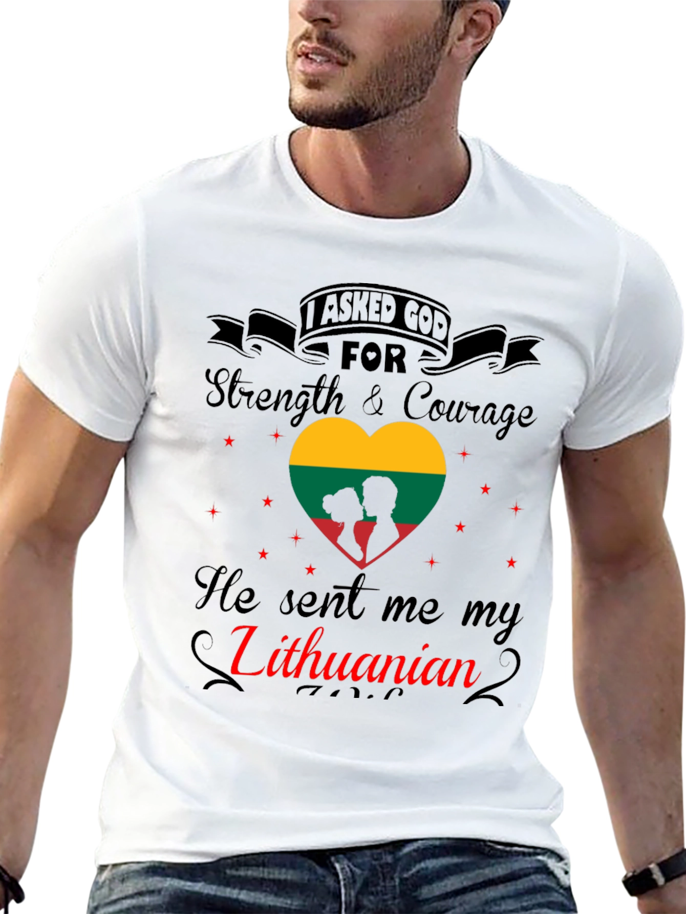 Lithuanian Love Tee: Strength & Courage Design