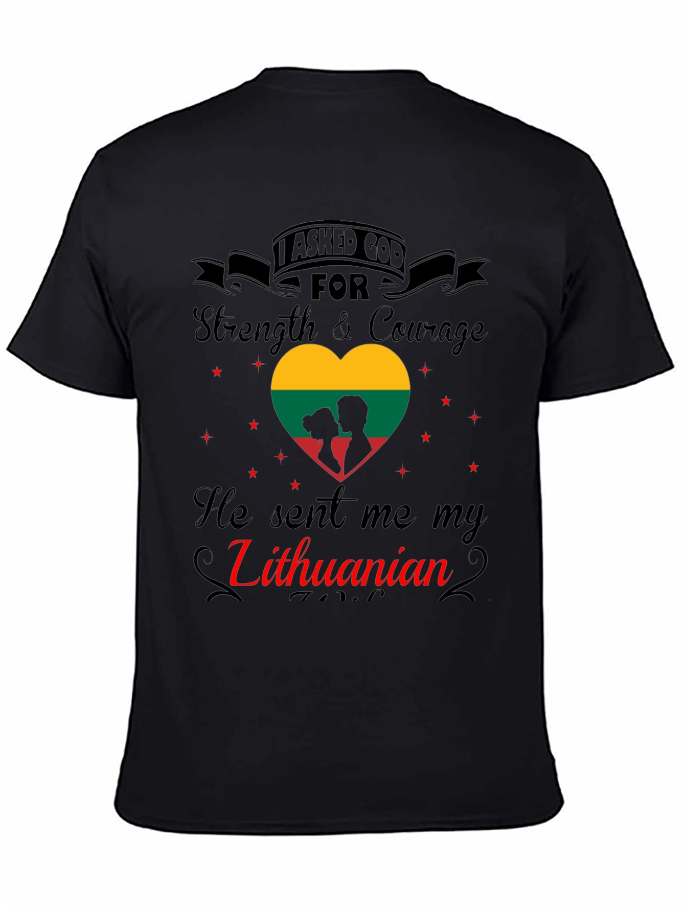 Lithuanian Love Tee: Strength & Courage Design