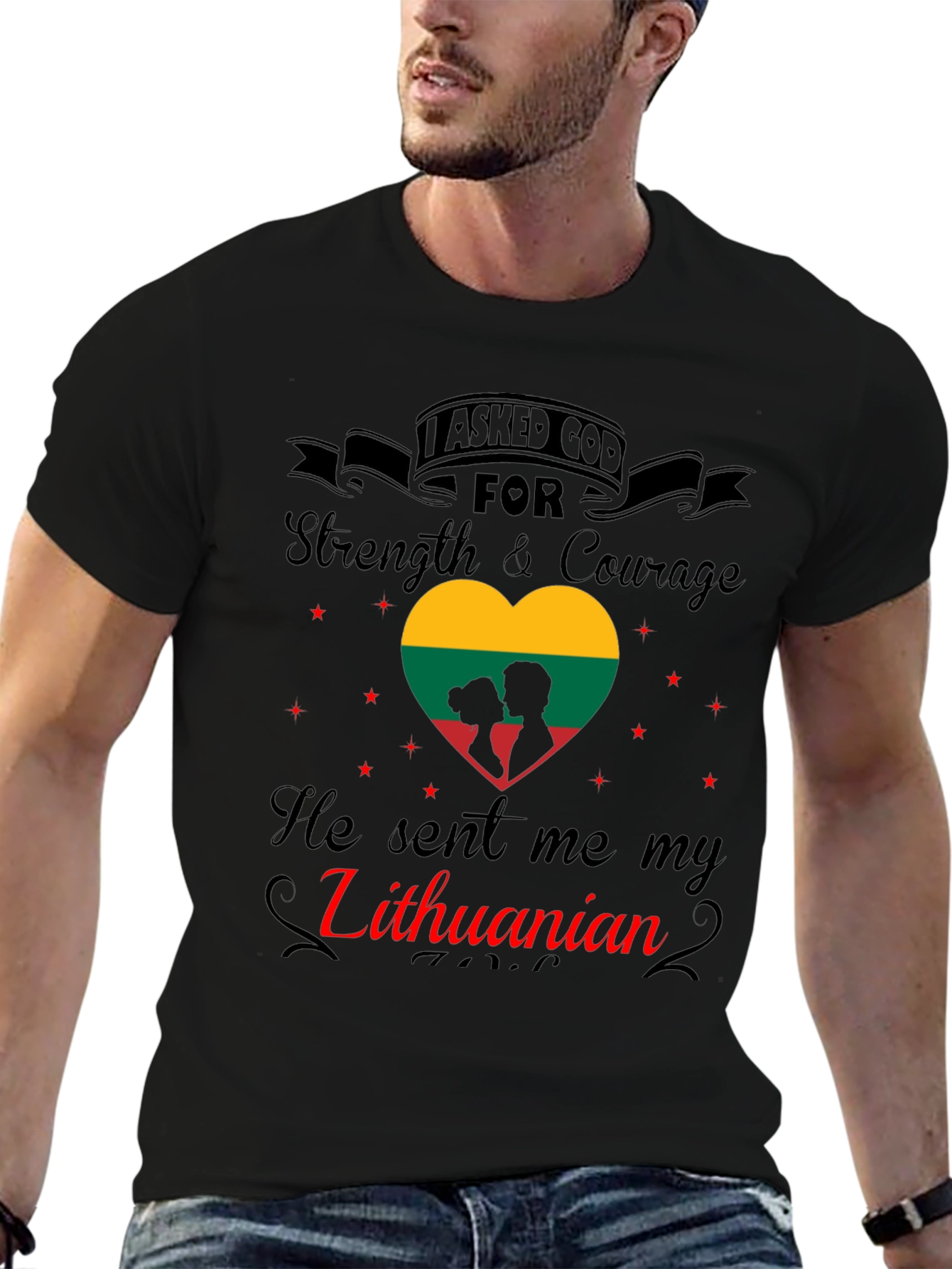 Lithuanian Love Tee: Strength & Courage Design