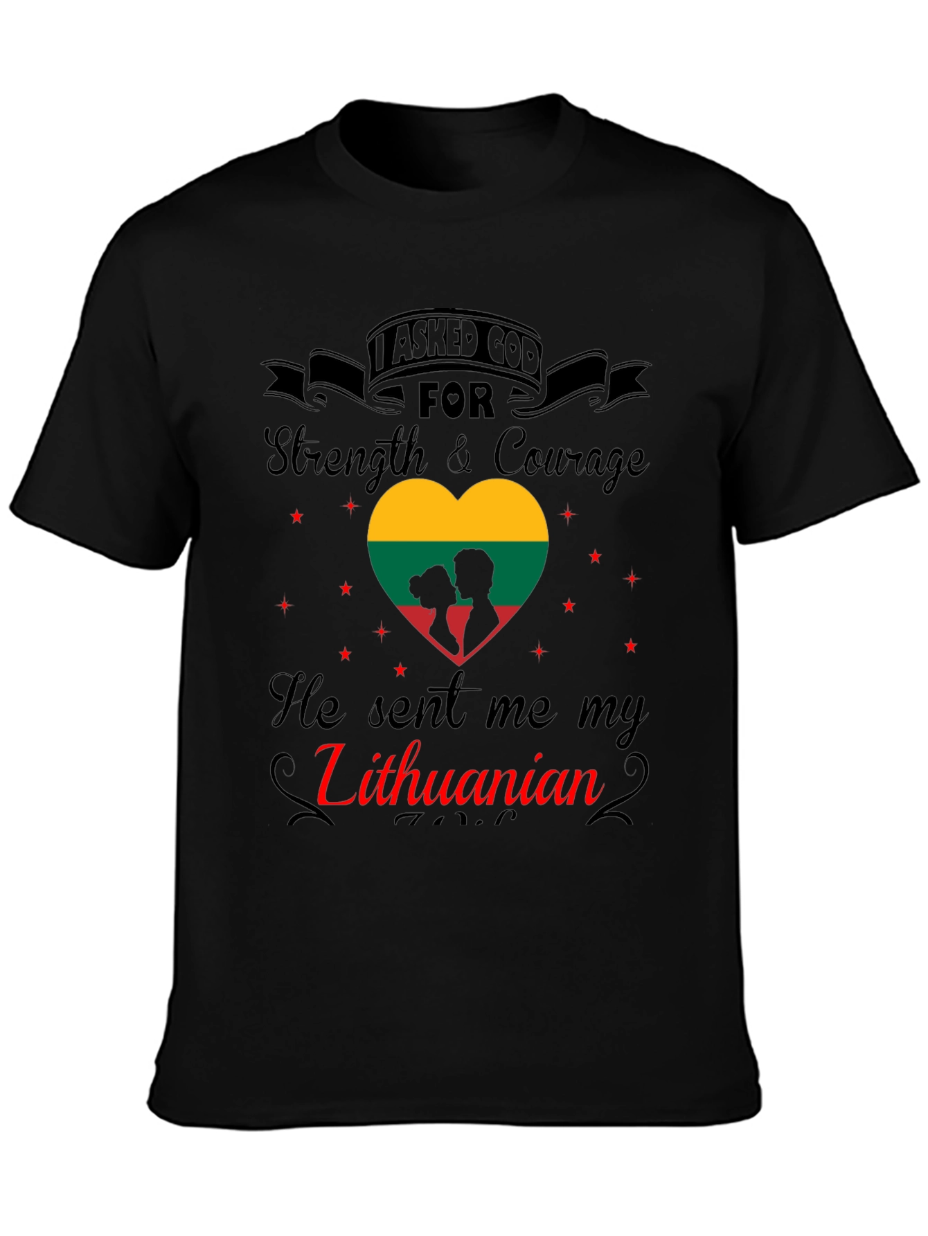 Lithuanian Love Tee: Strength & Courage Design