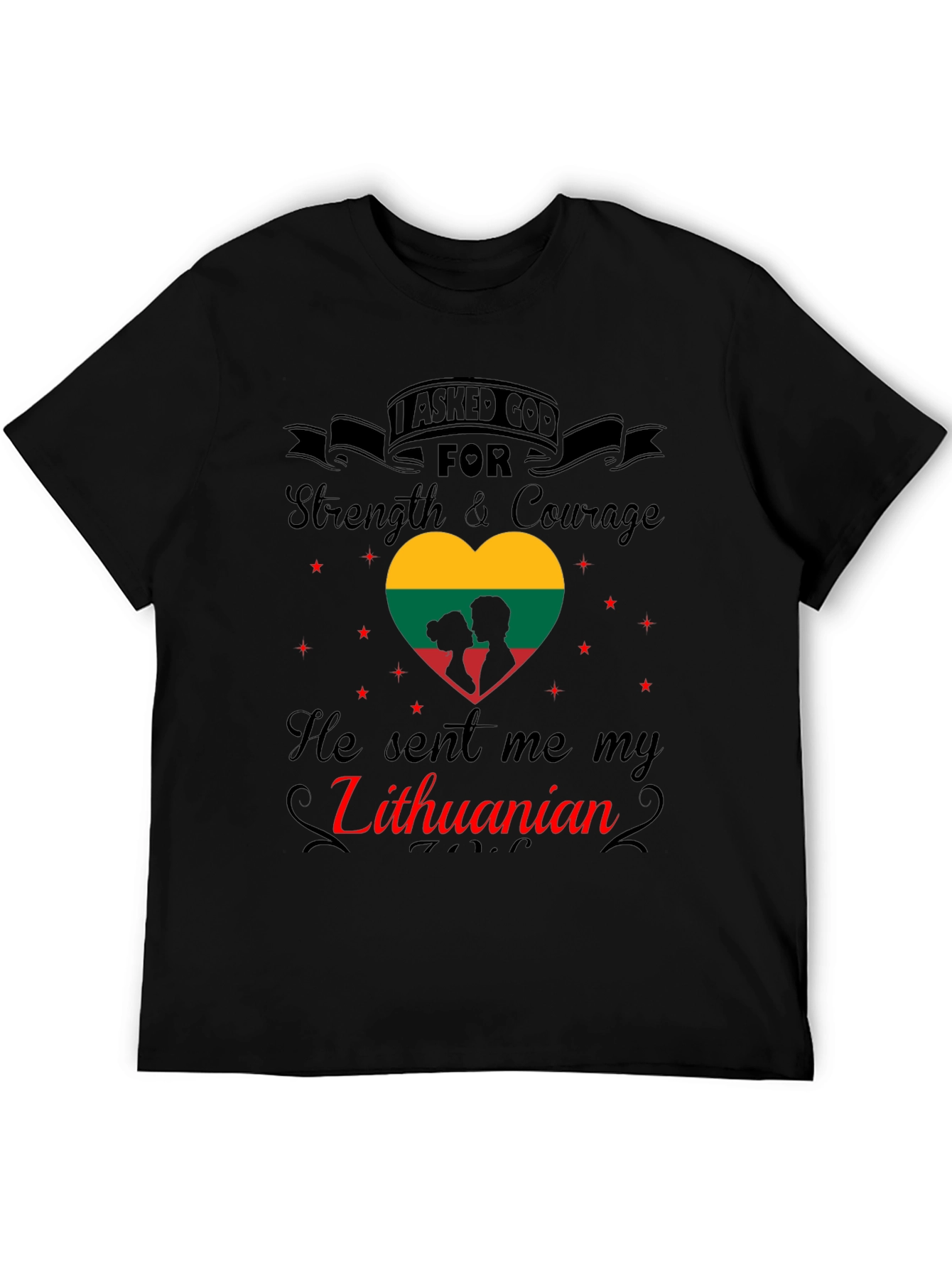 Lithuanian Love Tee: Strength & Courage Design