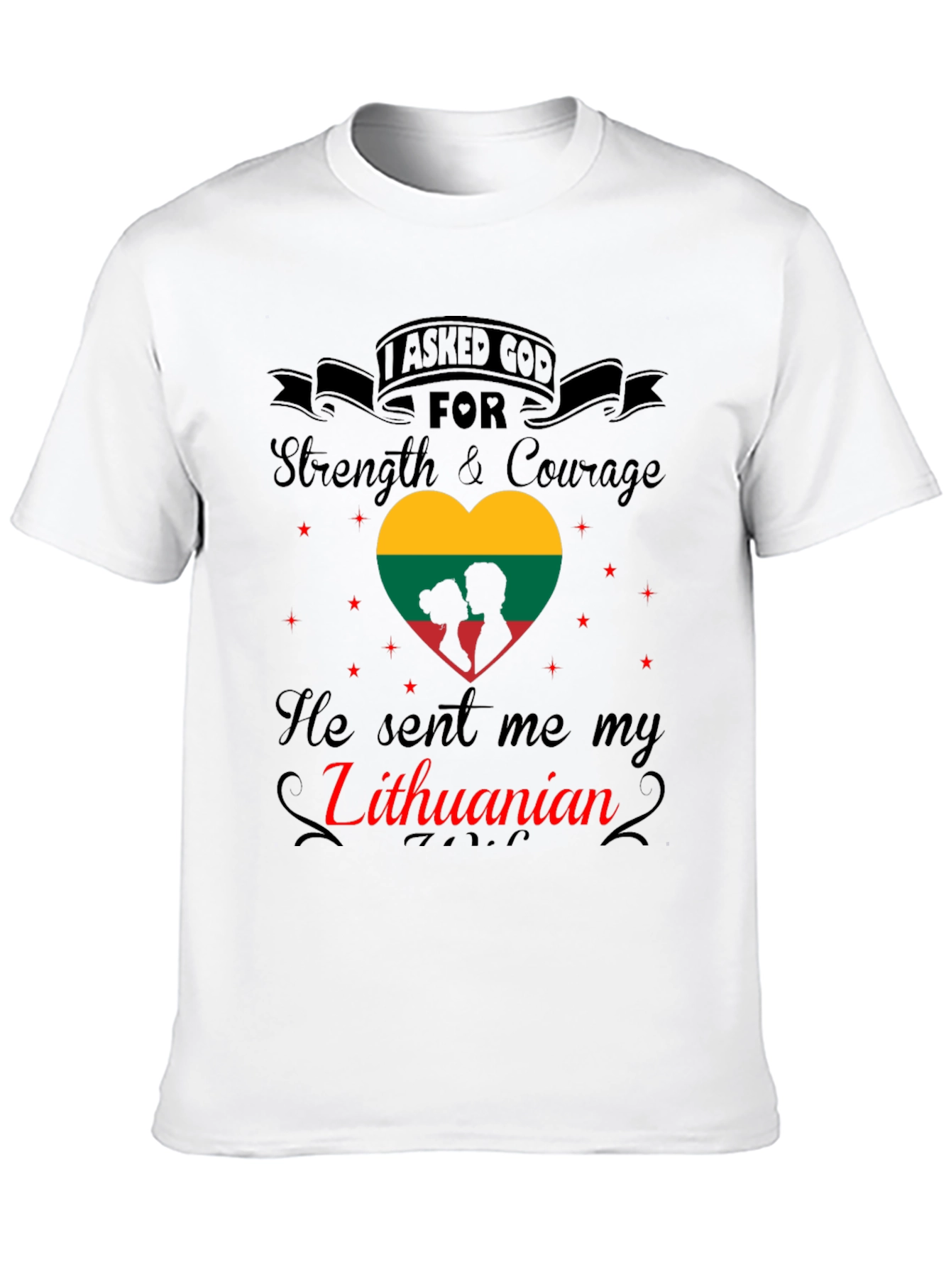 Lithuanian Love Tee: Strength & Courage Design