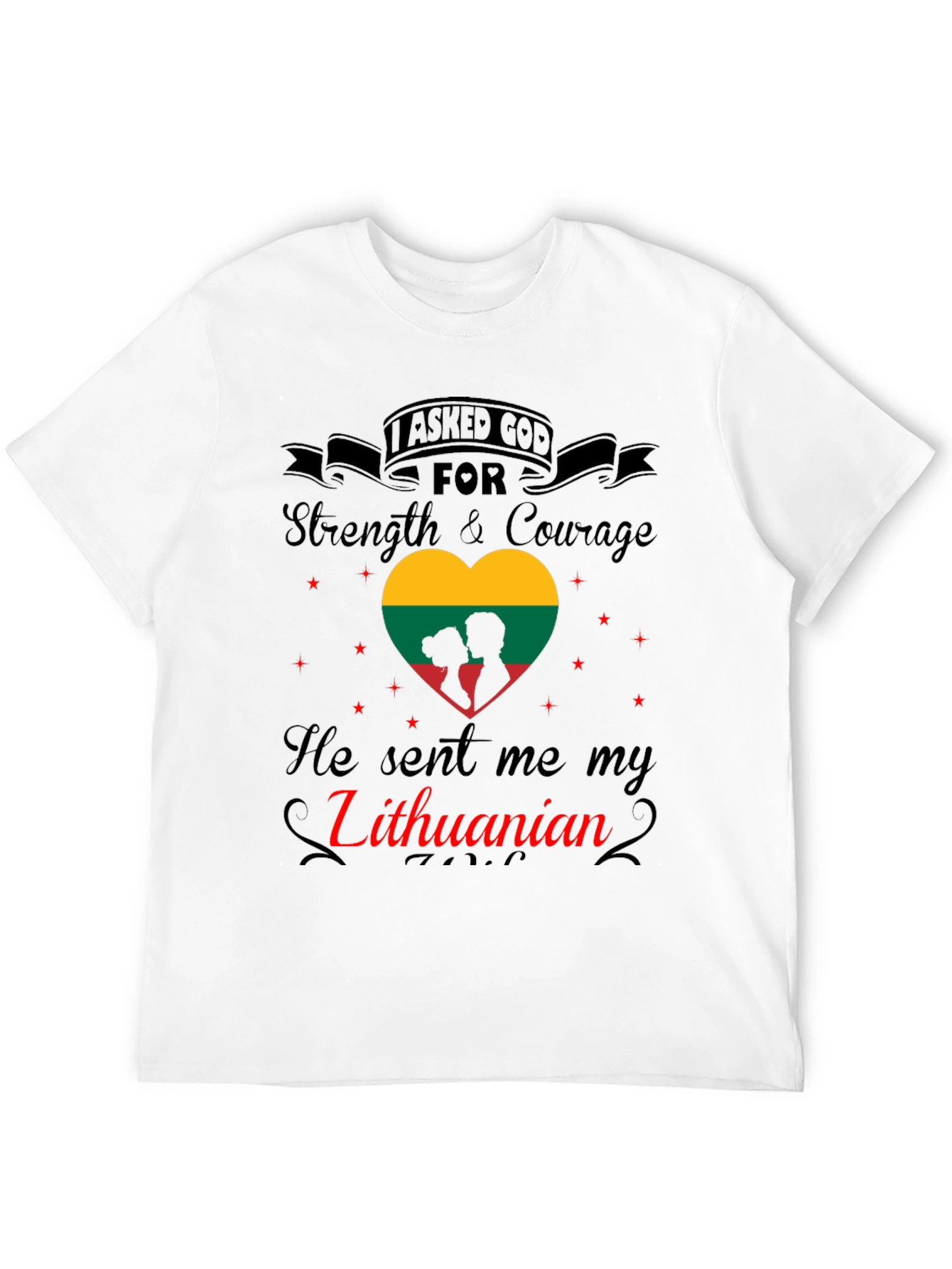 Lithuanian Love Tee: Strength & Courage Design