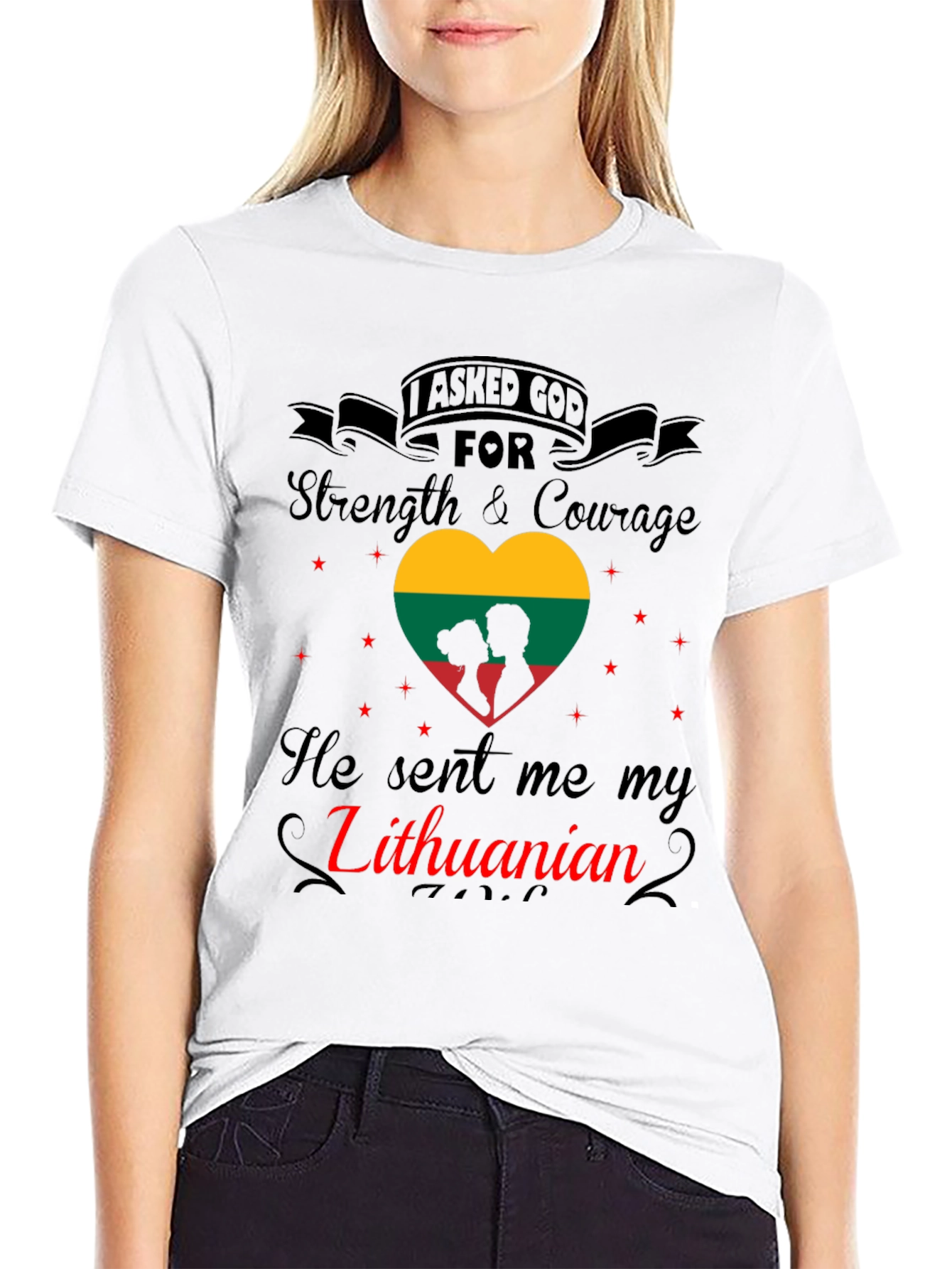Lithuanian Love Tee: Strength & Courage Design