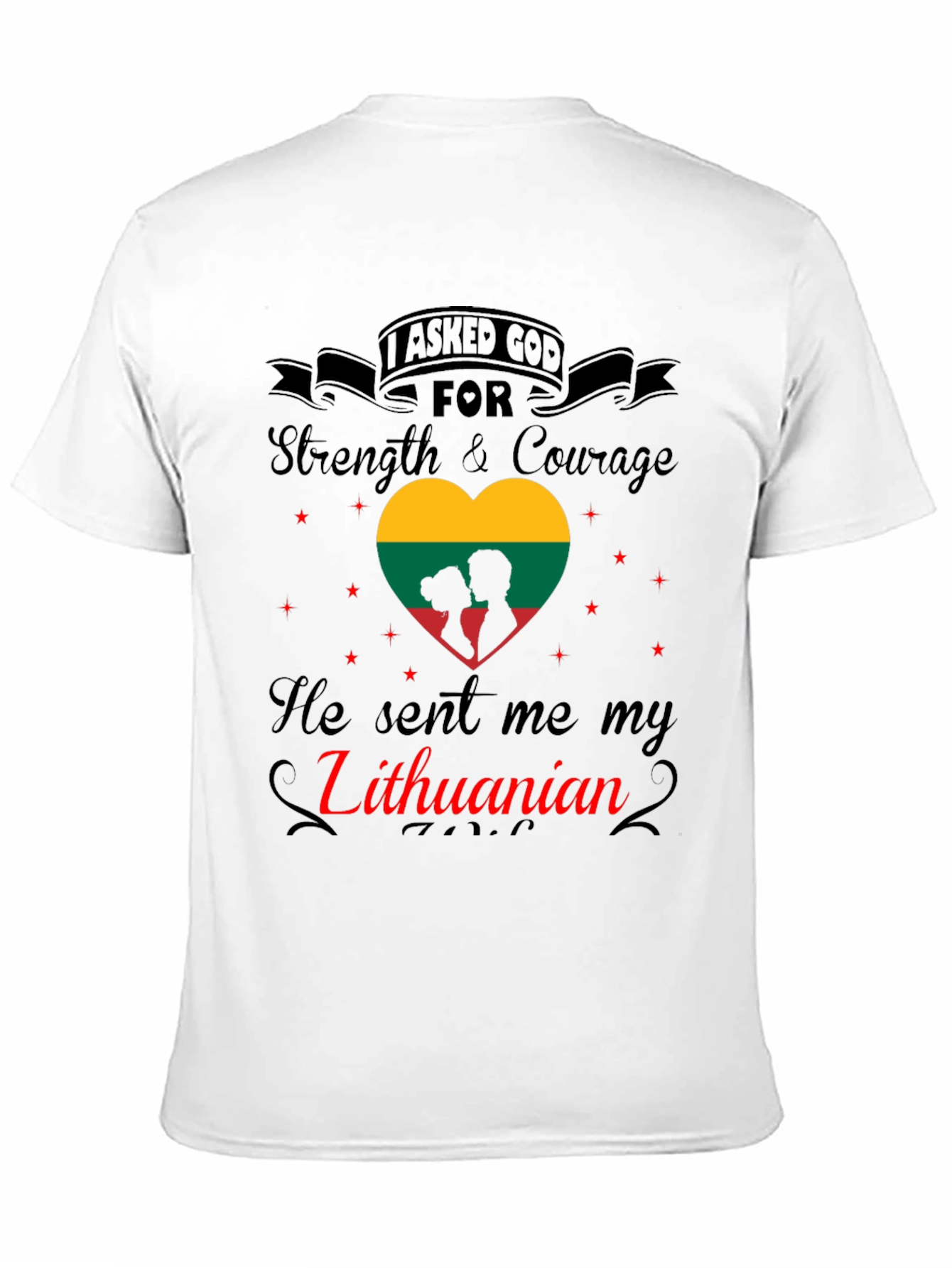 Lithuanian Love Tee: Strength & Courage Design