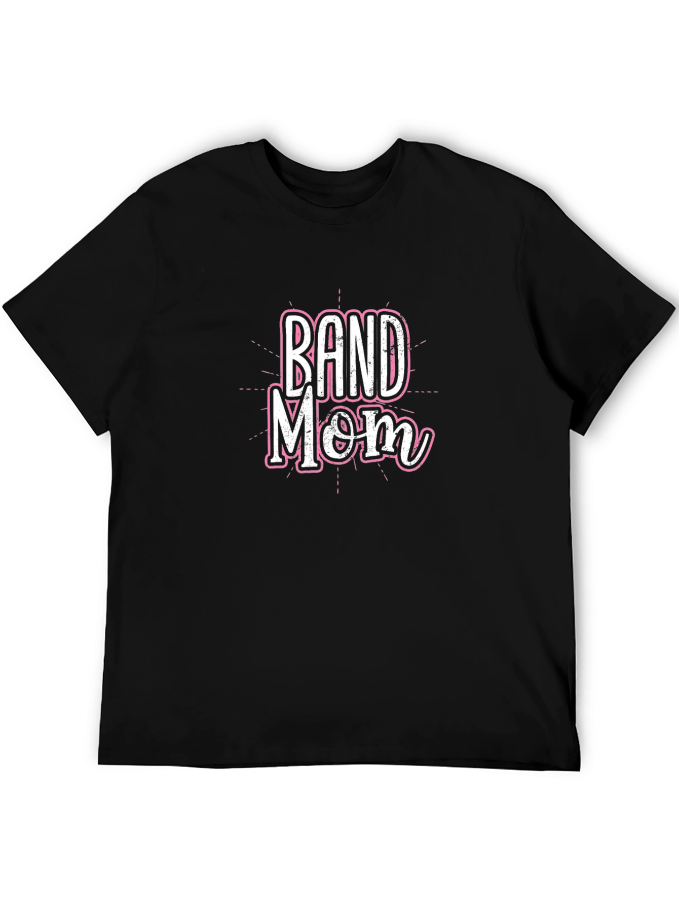 Band Mom T-Shirt - Pink & White Design