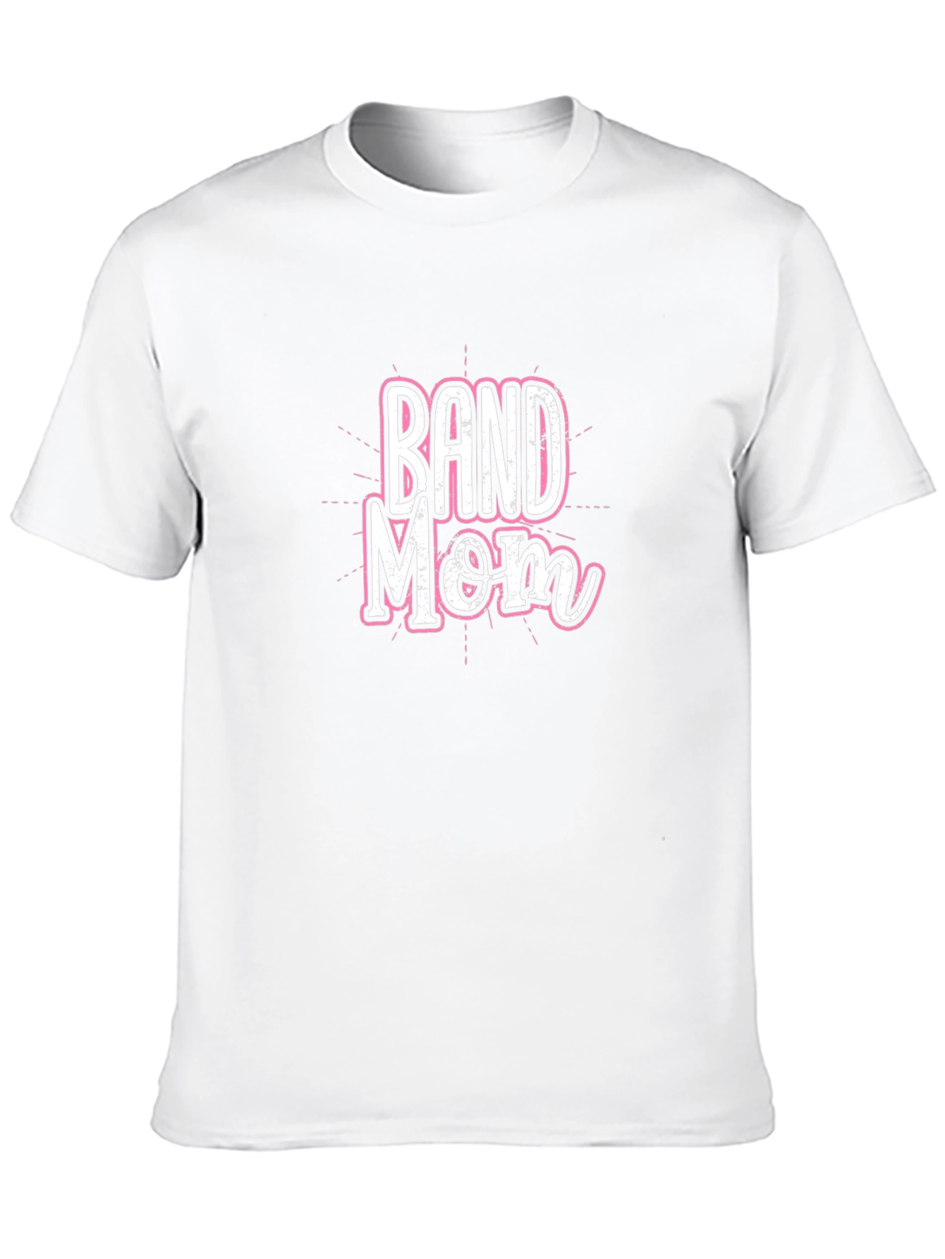 Band Mom T-Shirt - Pink & White Design