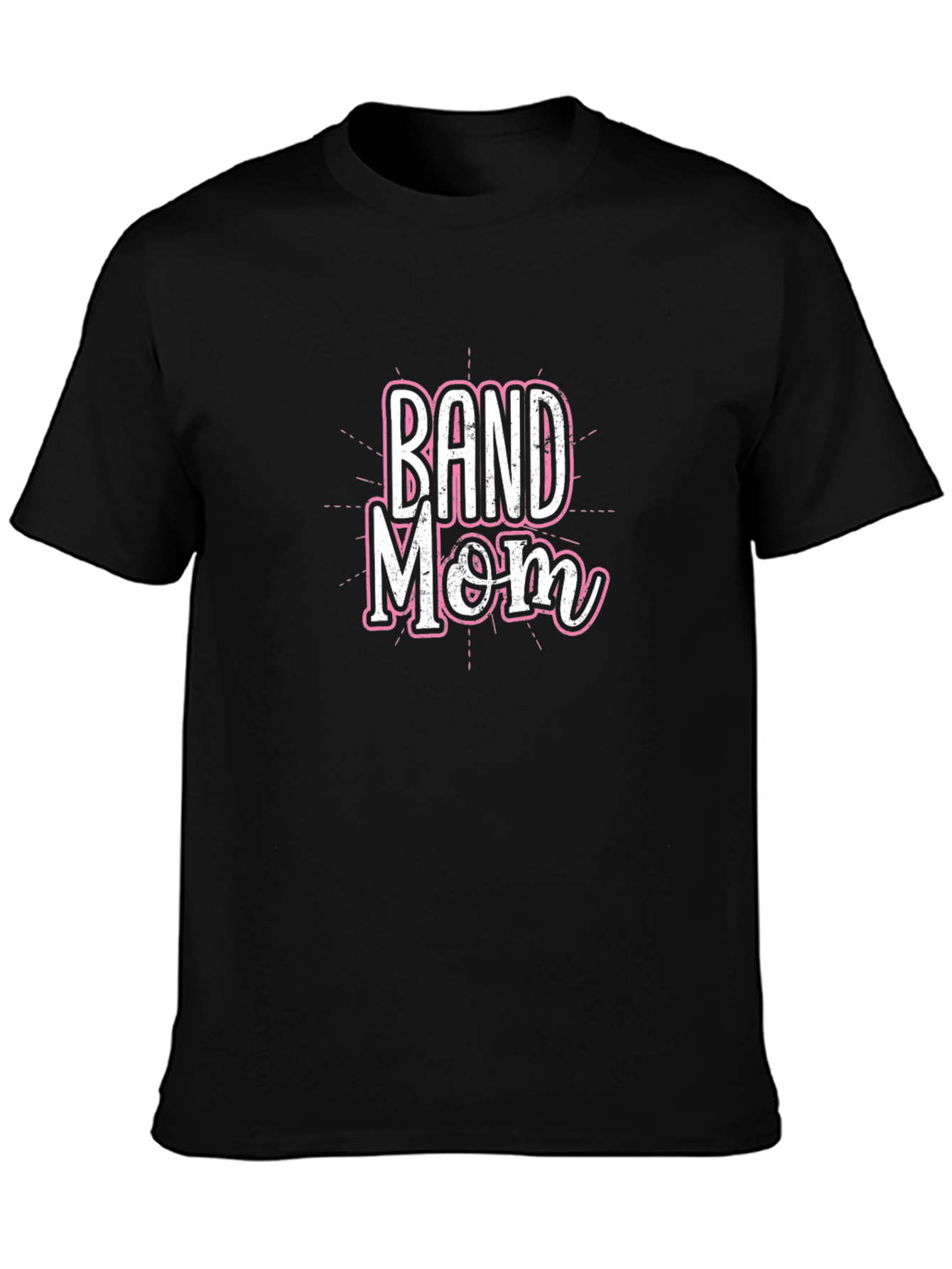 Band Mom T-Shirt - Pink & White Design