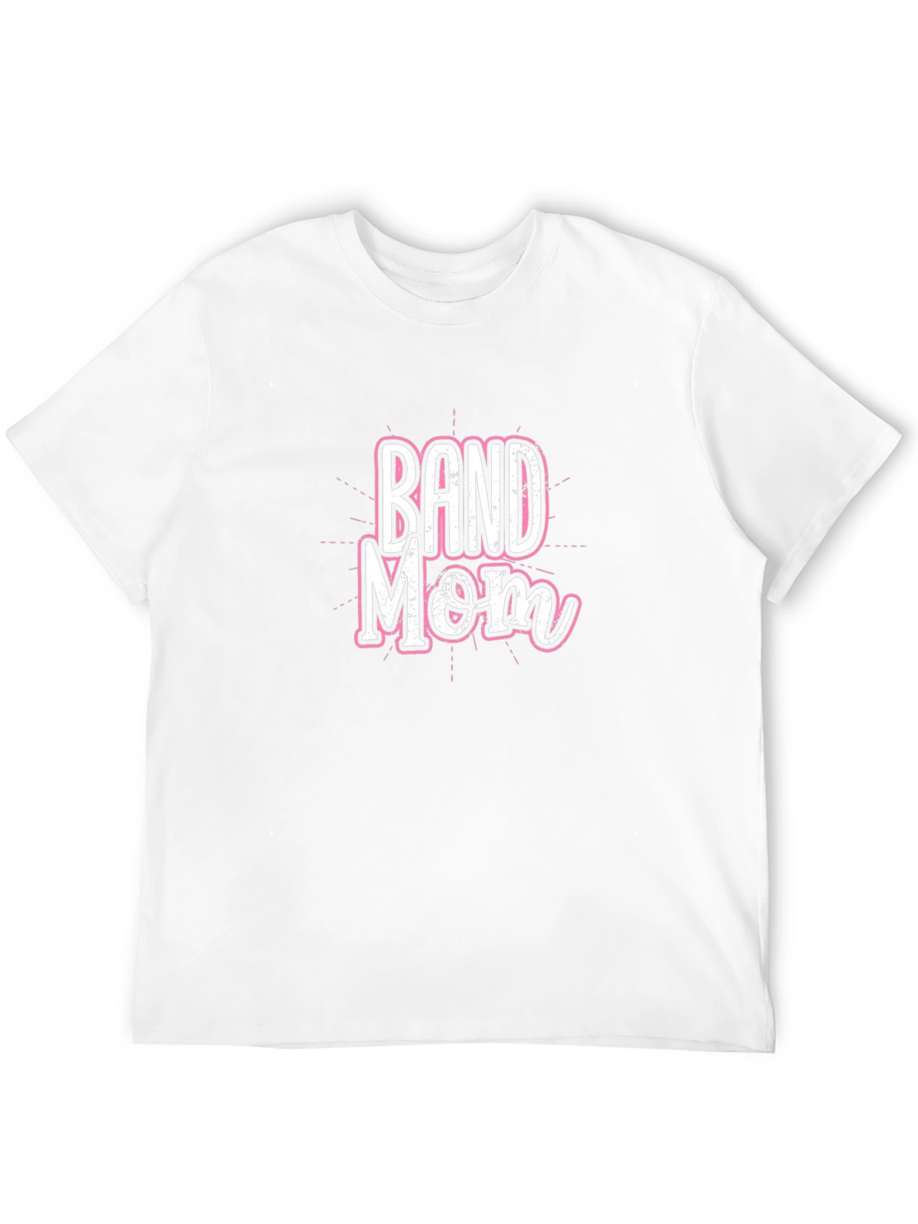 Band Mom T-Shirt - Pink & White Design