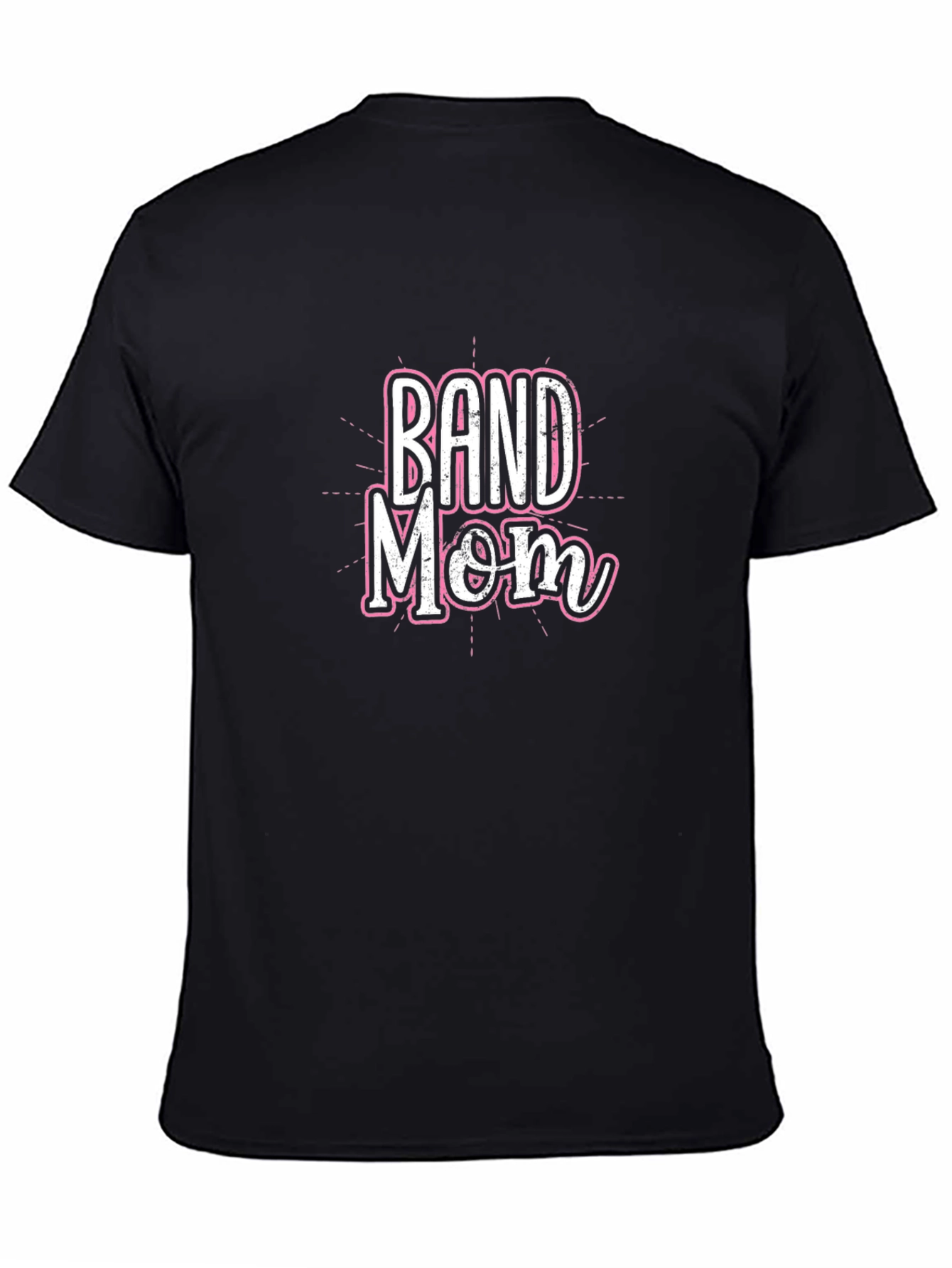 Band Mom T-Shirt - Pink & White Design