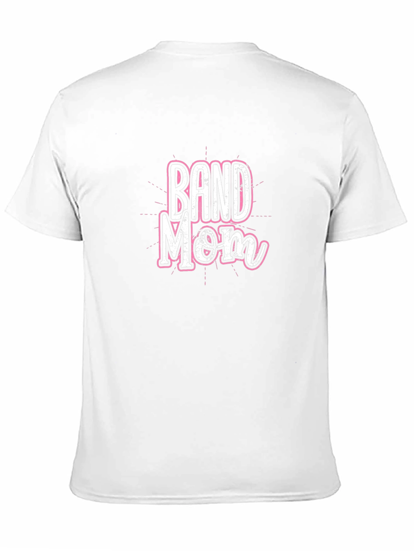 Band Mom T-Shirt - Pink & White Design