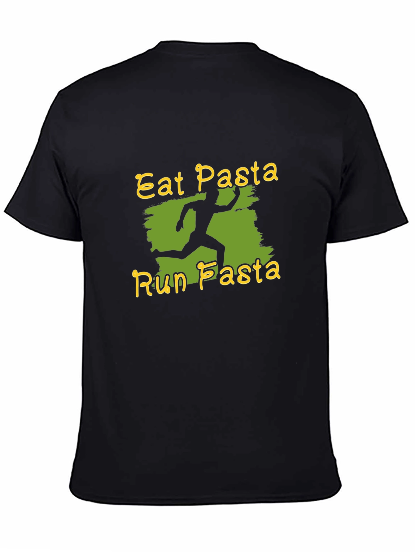 Eat Pasta Run Pasta Black T-Shirt