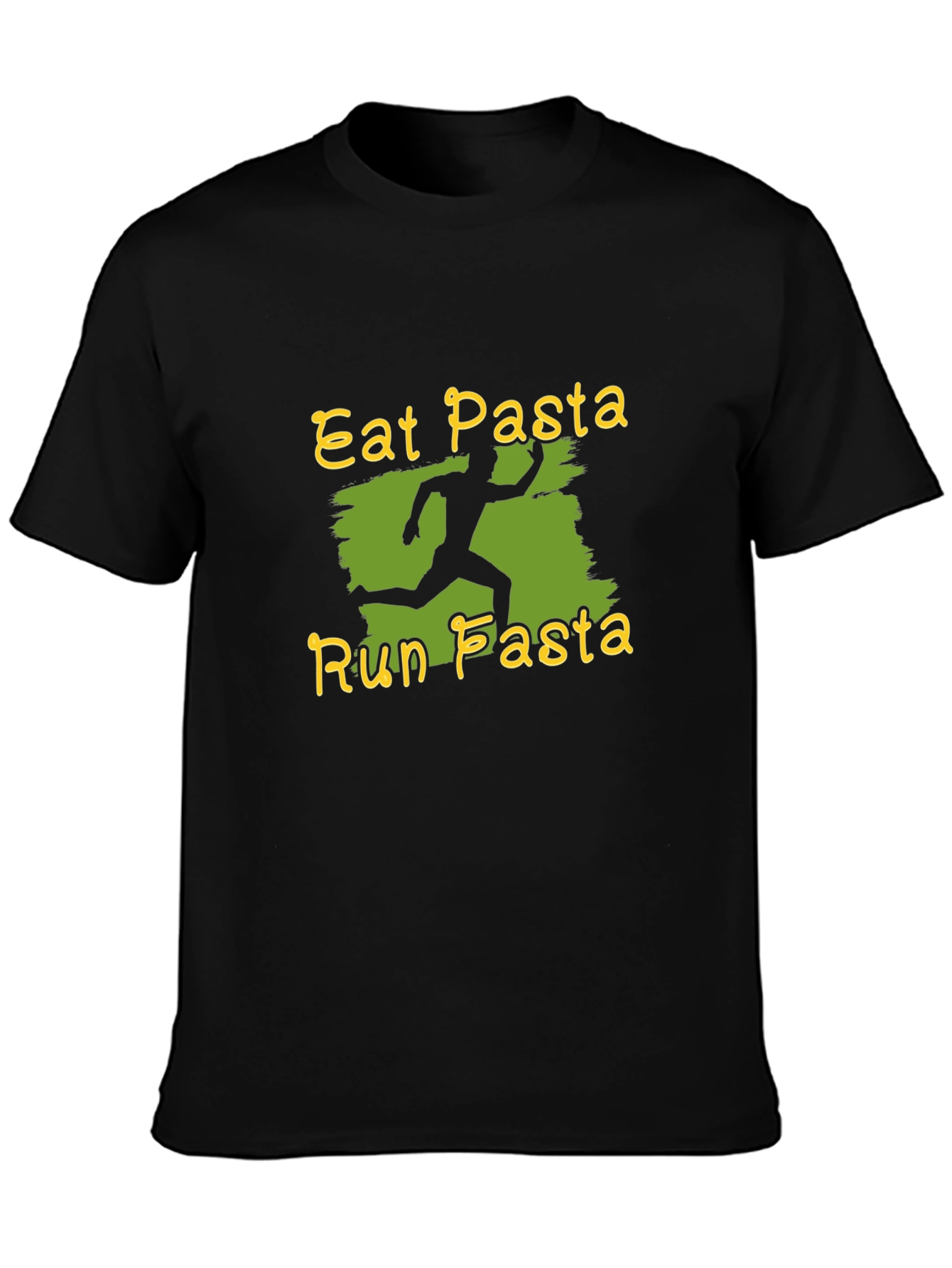 Eat Pasta Run Pasta Black T-Shirt