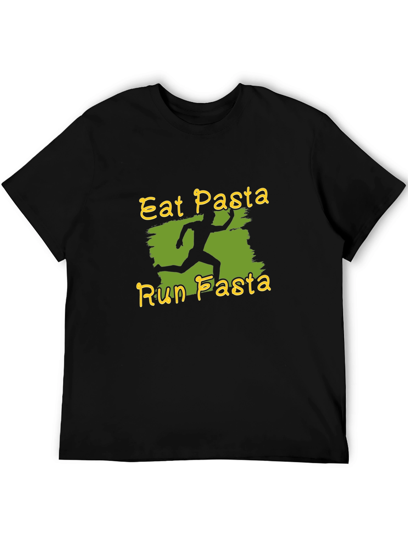 Eat Pasta Run Pasta Black T-Shirt