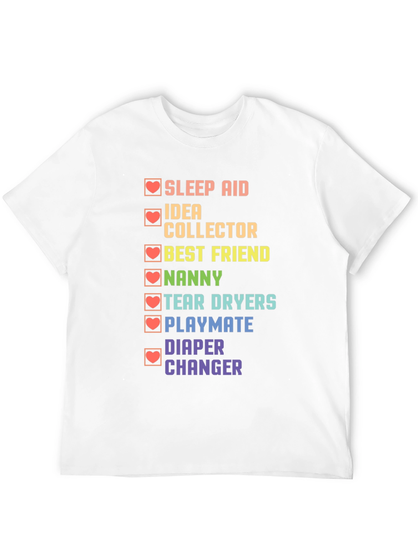 Daddy Checklist Black T-Shirt