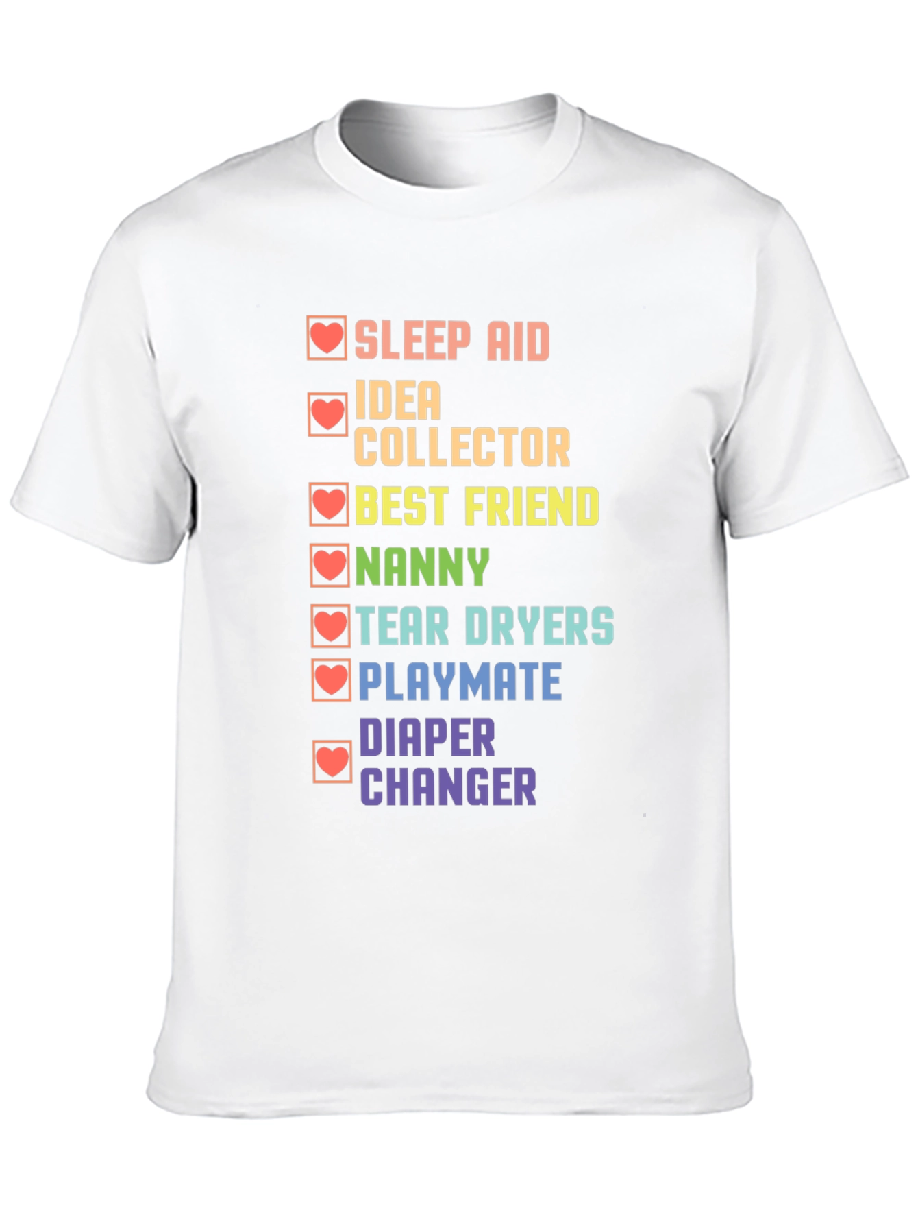 Daddy Checklist Black T-Shirt