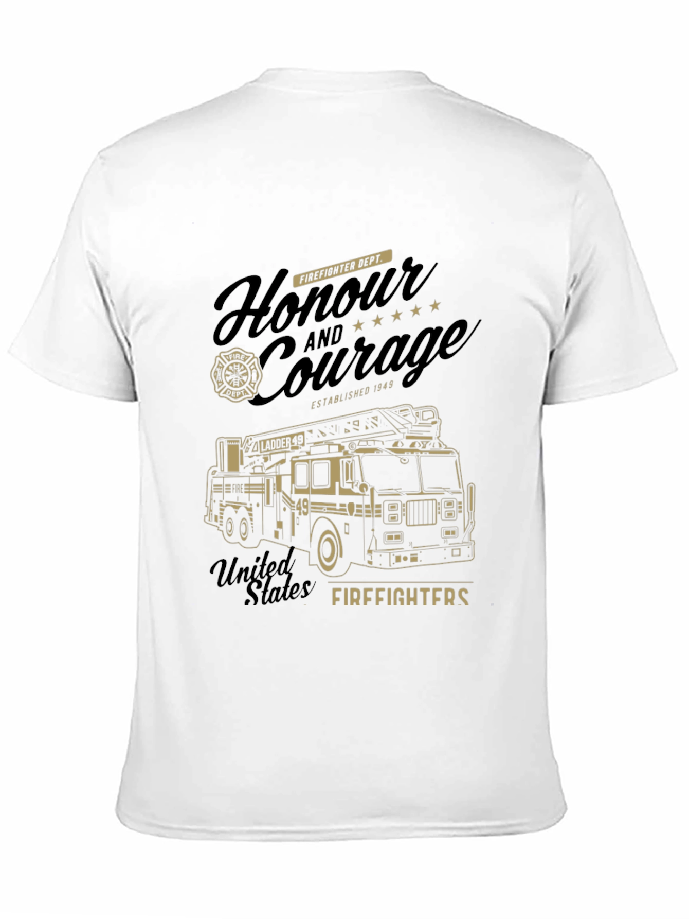 Firefighter Honor and Courage Graphic T-Shirt