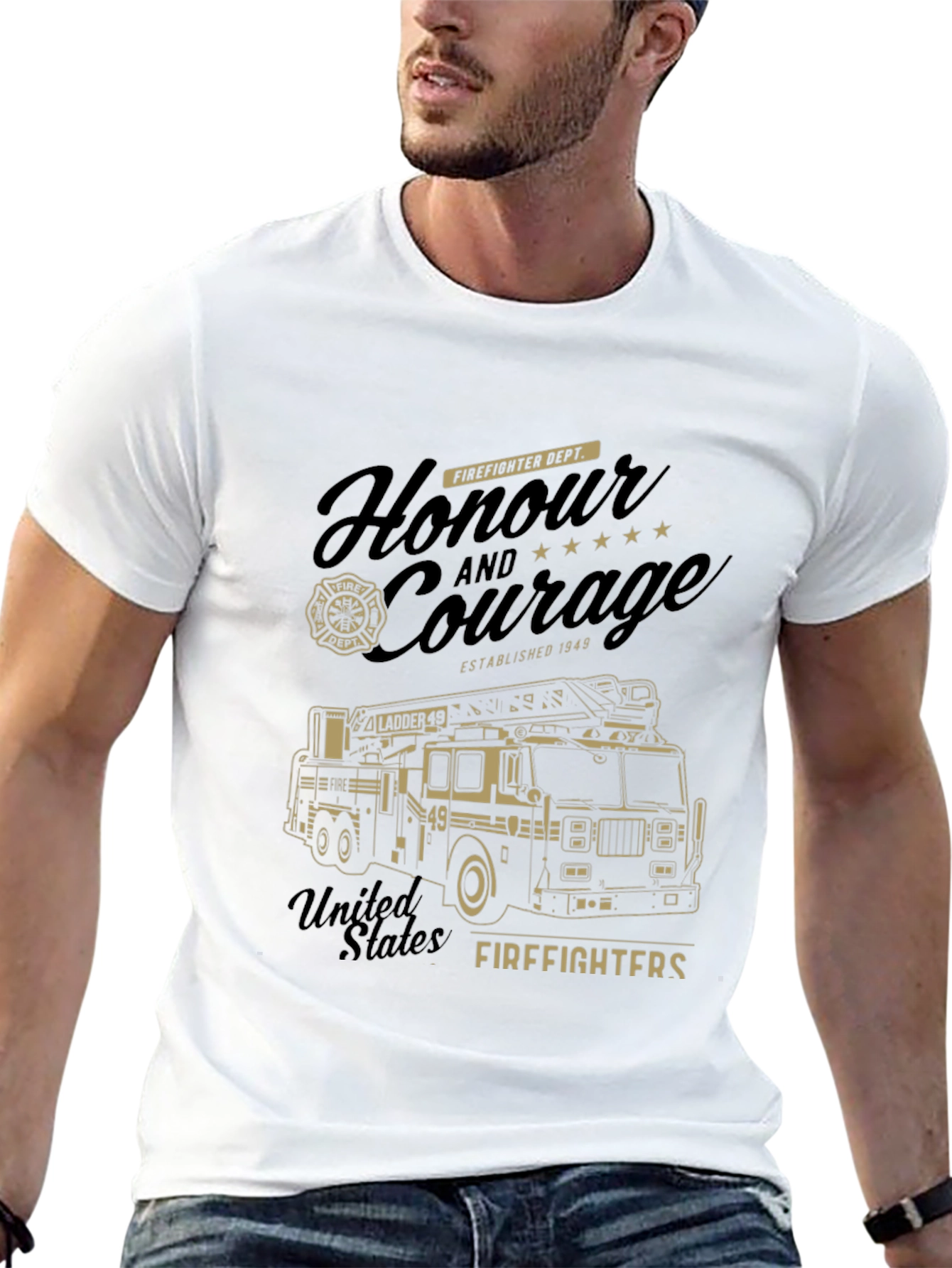 Firefighter Honor and Courage Graphic T-Shirt