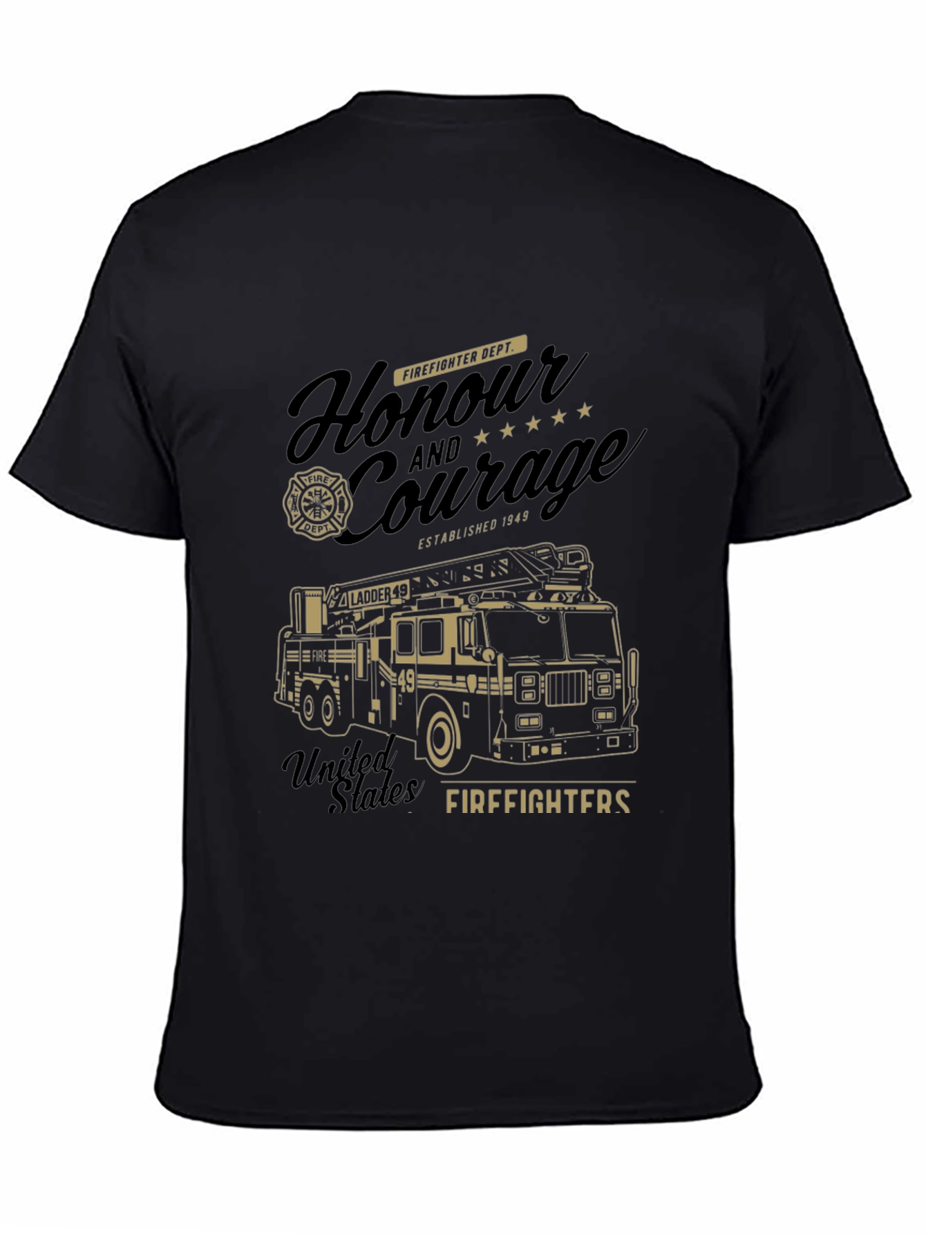 Firefighter Honor and Courage Graphic T-Shirt